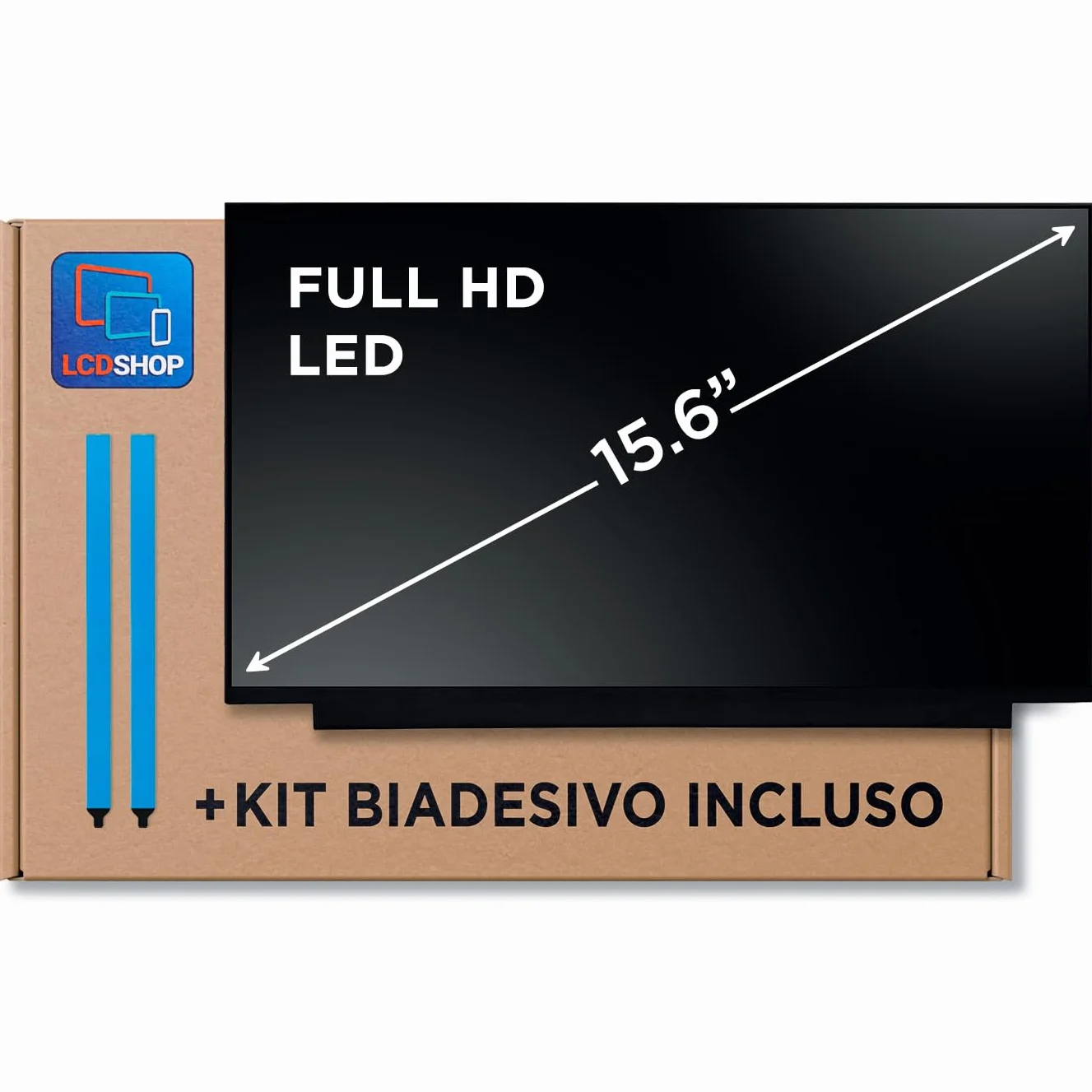 HiQ+ 15.6" Led Compatibile con NV156FHM-N4X Full Hd IPS Display Schermo