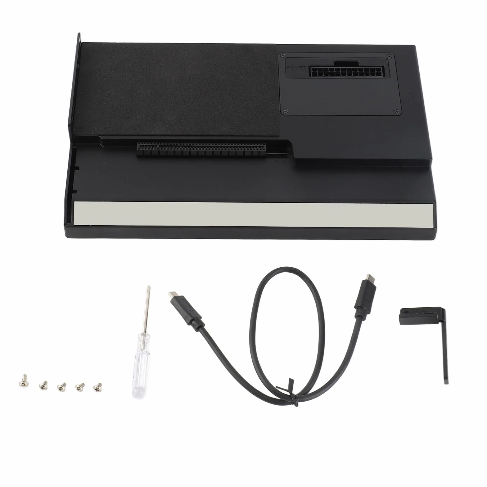 aqxreight Dock USB4 per GPU Esterno con Slot M.2 NVMe | 40Gbps Compatible, RJ45 Gigabit Ethernet, 60W PD Charging, Aluminum Alloy Enclosure for Laptop and NUC