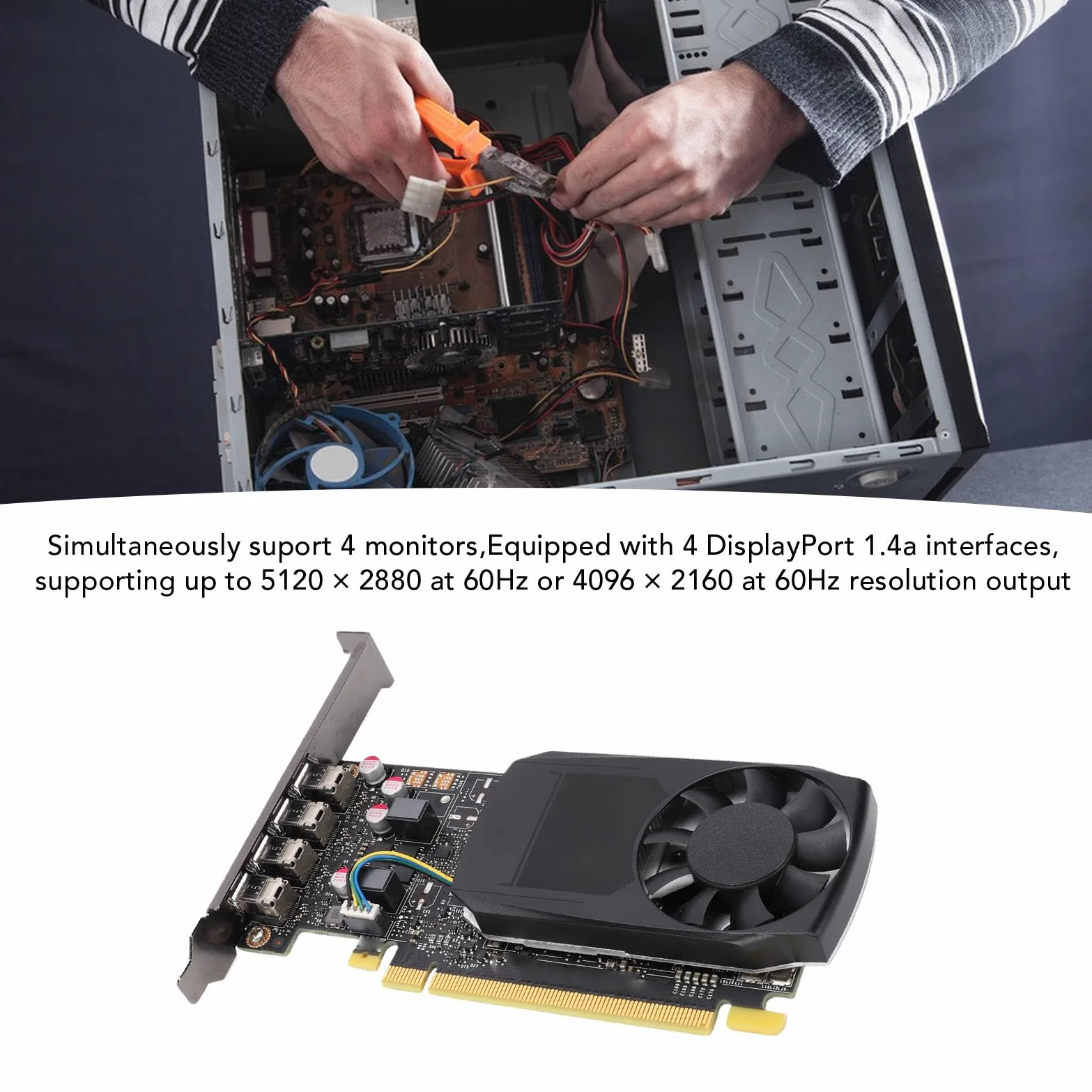 Tangxi per Scheda Grafica Quadro P1000, 4 GB GDDR5, per Core | Scheda Grafica per Workstation, Supporto GDDR5 da 4 GB per Uscita GUDA 640 Core 4 Display 4K