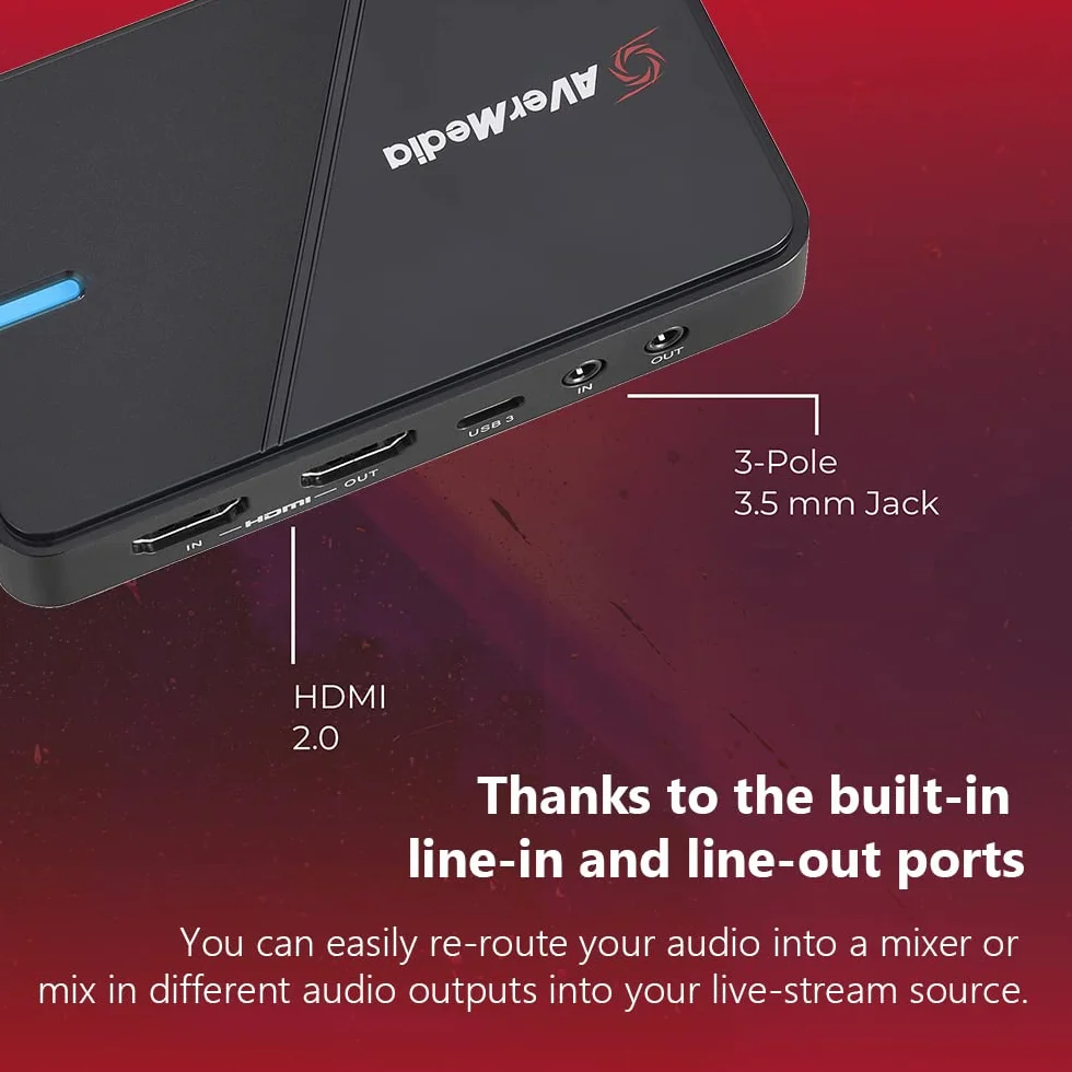 AVerMedia Live Gamer Extreme 3 GC551G2 – Scheda di acquisizione video 4K per streaming, acquisizione 1440p120, compatibile con PS5, Xbox Series X/S, Switch 2, PC, Twitch, OBS, Windows, Mac