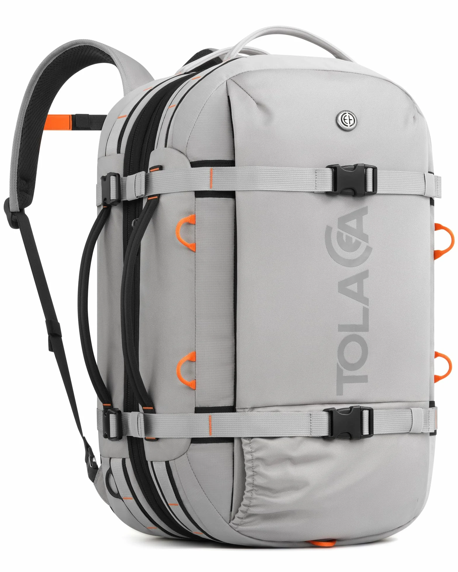 Tolaccea 40L-50L Zaino Viaggio Aereo Bagaglio a Mano, Adatto alla TSA Zaini da Viaggio, Zaino Porta PC 15.6 Pollici, Espandibile Borse da Cabina per Uomo Donna Viaggi Escursioni Campeggio