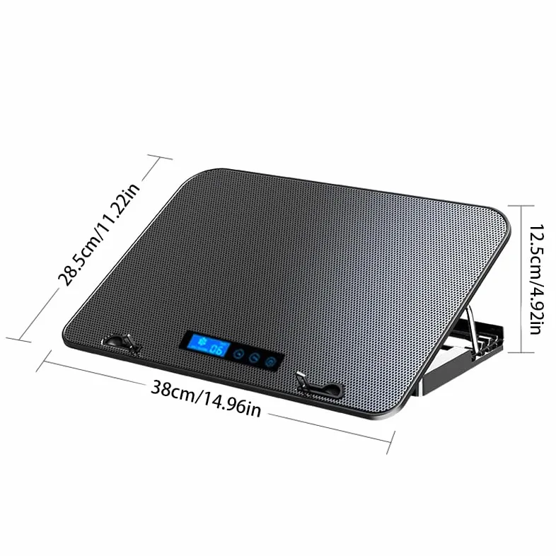 Sxhlseller Base di Raffreddamento per Laptop Raffreddamento Rapido Efficiente Regolazione 'angolo a Livelli per Laptop da 18 Pollici Supporto per Impiegati Rete (Il display LCD intelligente