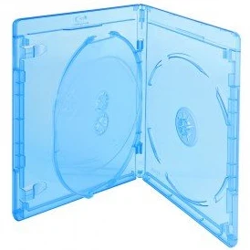 Nierle Elite Premium Custodie Blu-ray per 3 dischi, Slim 12.5 mm, Machine-pack-quality, Transparente, Blu, 30 pezzi