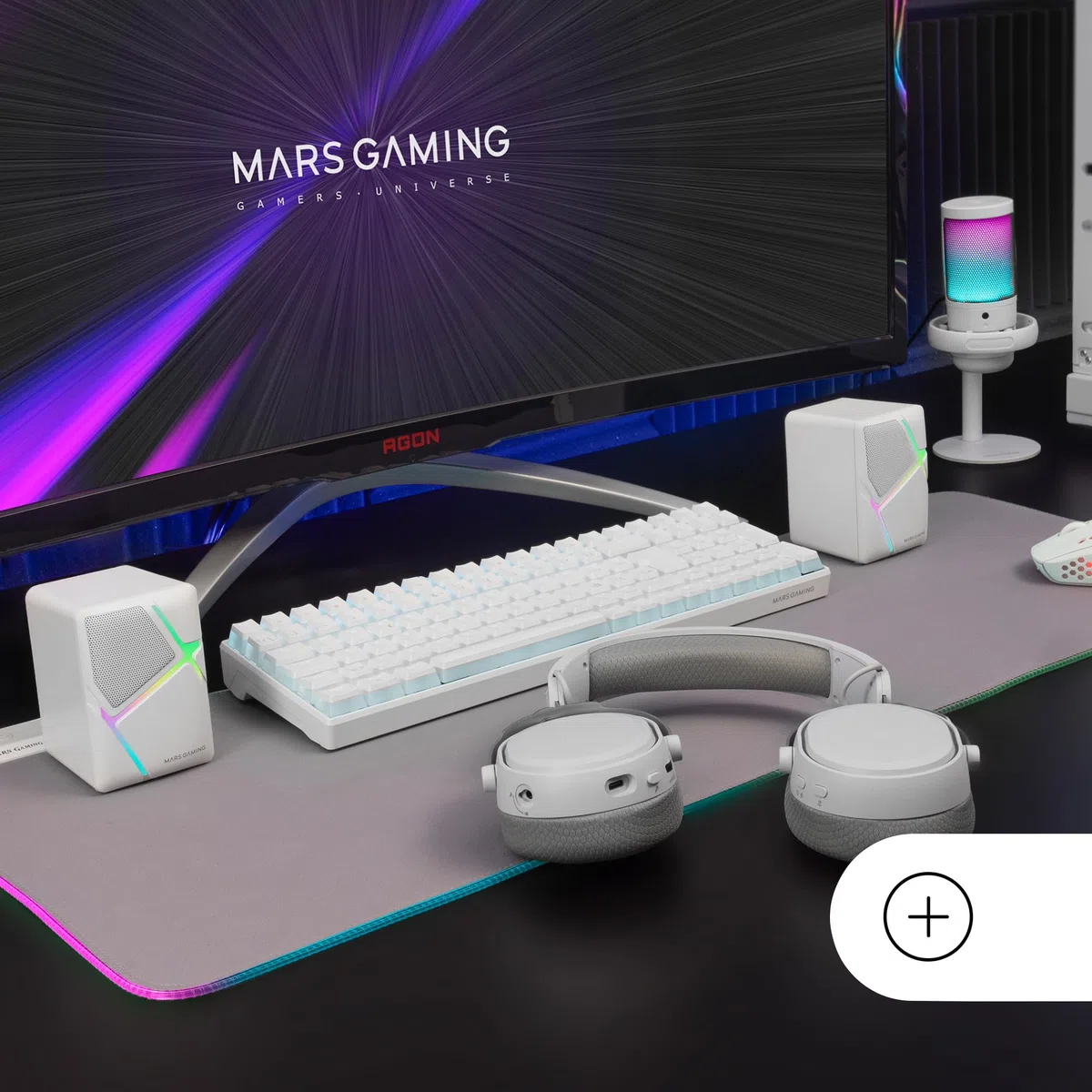 Mars Gaming MS1, Altoparlanti da Gioco 10W, sSubwoofer, 3.5mm Jack e USB, 6 Driver Audio