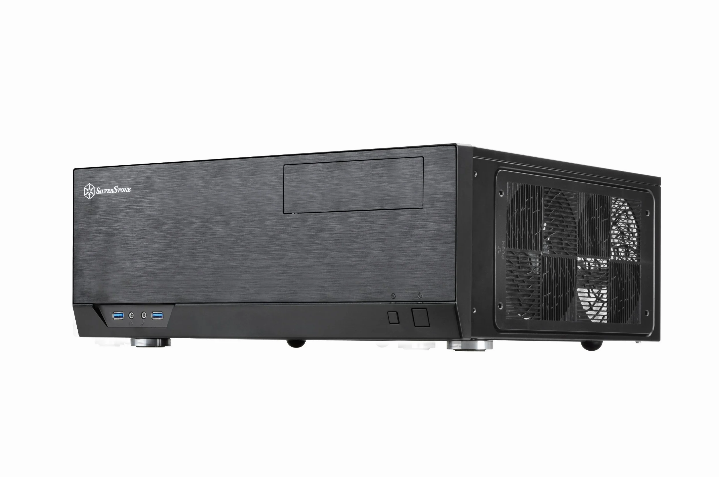 SilverStone SST-GD09B Seria Grandia HTPC Case per Computer, Formato ATX , High Airflow Performance, Nero