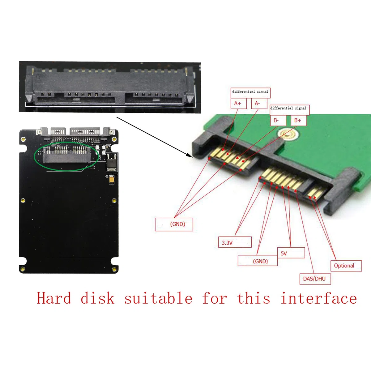 Scheda adattatore Micro SATA da 1,8 pollici a 2,5 pollici SATA con custodia - 16 pin femmina a 22 pin maschio per laptop e notebook SSD/HDD