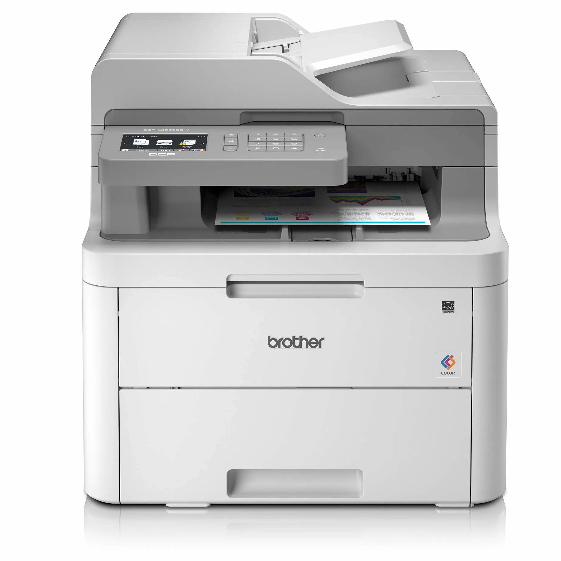 Brother DCP-L3550CDW, stampante multifunzione 3 in 1 (stampa, copia, scansione), laser a colori, fronte/retro automatico, Wi-FI, velocità di stampa fino a 18 ppm