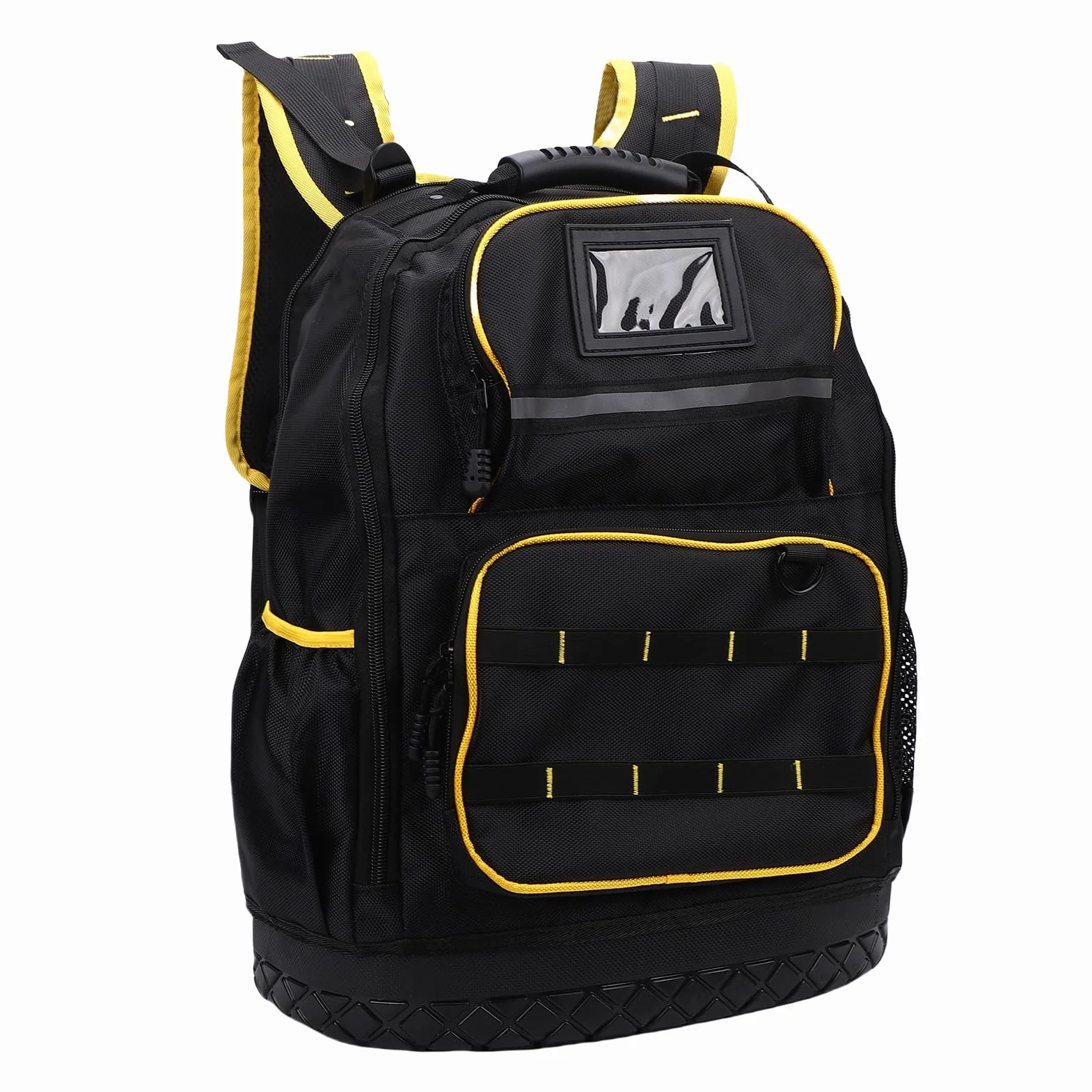 Tosuny Zaino Portautensili con Tasche Multiple, Custodia Imbottita per Laptop, Borsa Portautensili con Fondo Rigido in Tessuto Oxford Resistente con Custodia e Cavo USB