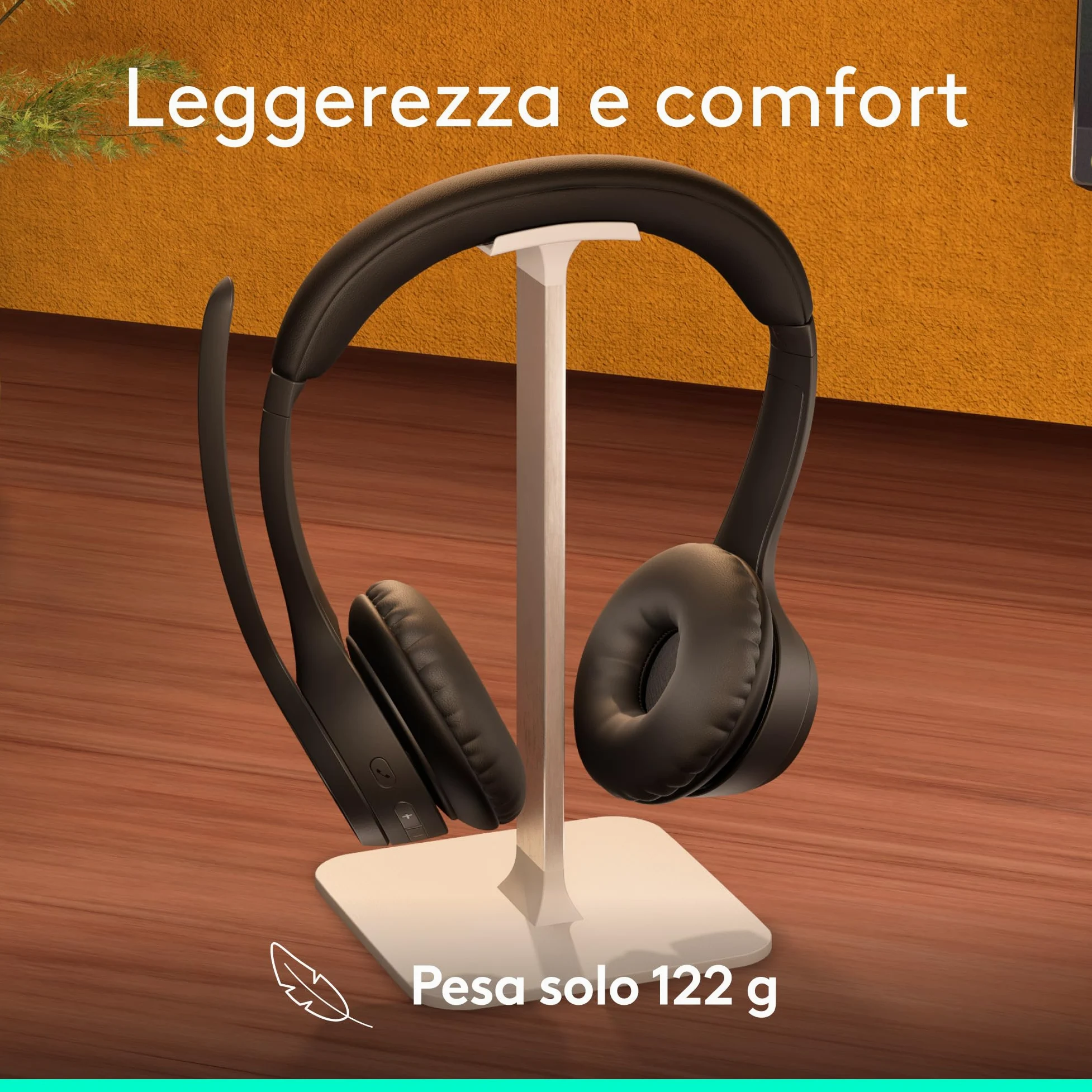 Logitech Zone 305 per aziende, cuffia con microfono wireless Bluetooth, per Microsoft Teams, compatibile con Windows, Mac, Chrome, Linux, iOS, iPadOS, Android - Nero