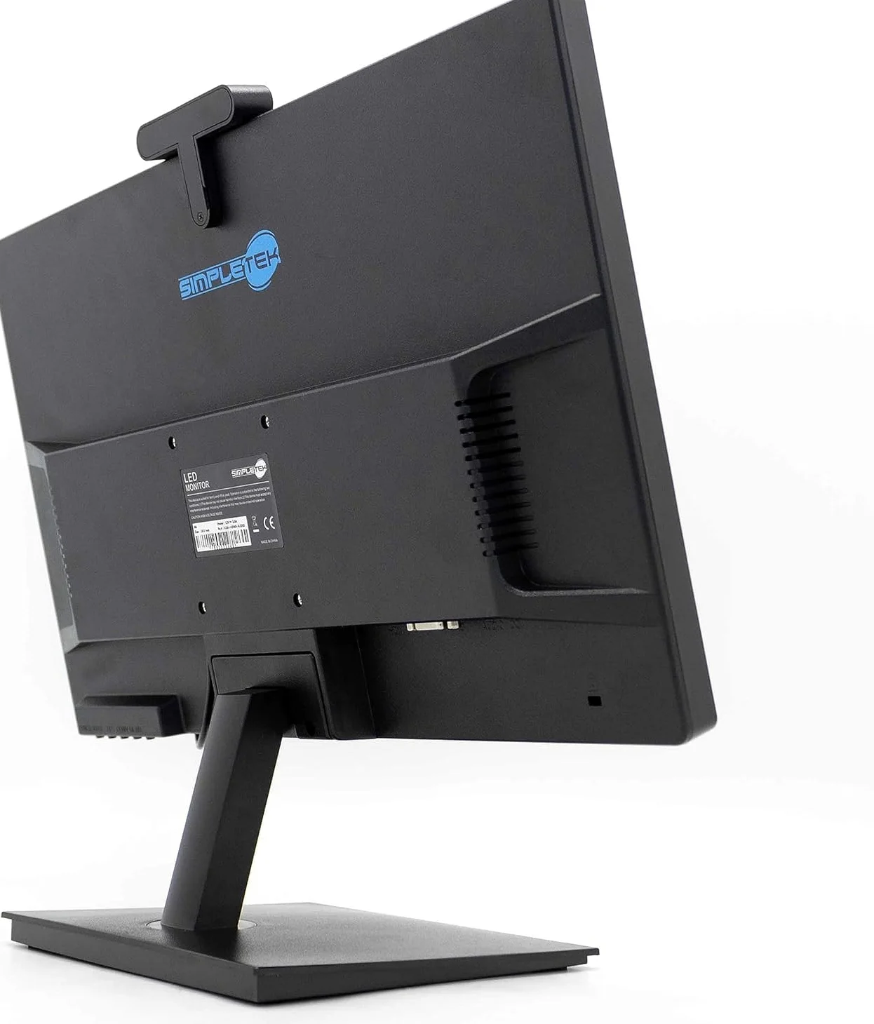 SIMPLETEK - Monitor con Webcam Integrata | Display Full HD 22" TN LCD | HDMI VGA | VESA 100x100mm | Retroilluminazione WLED
