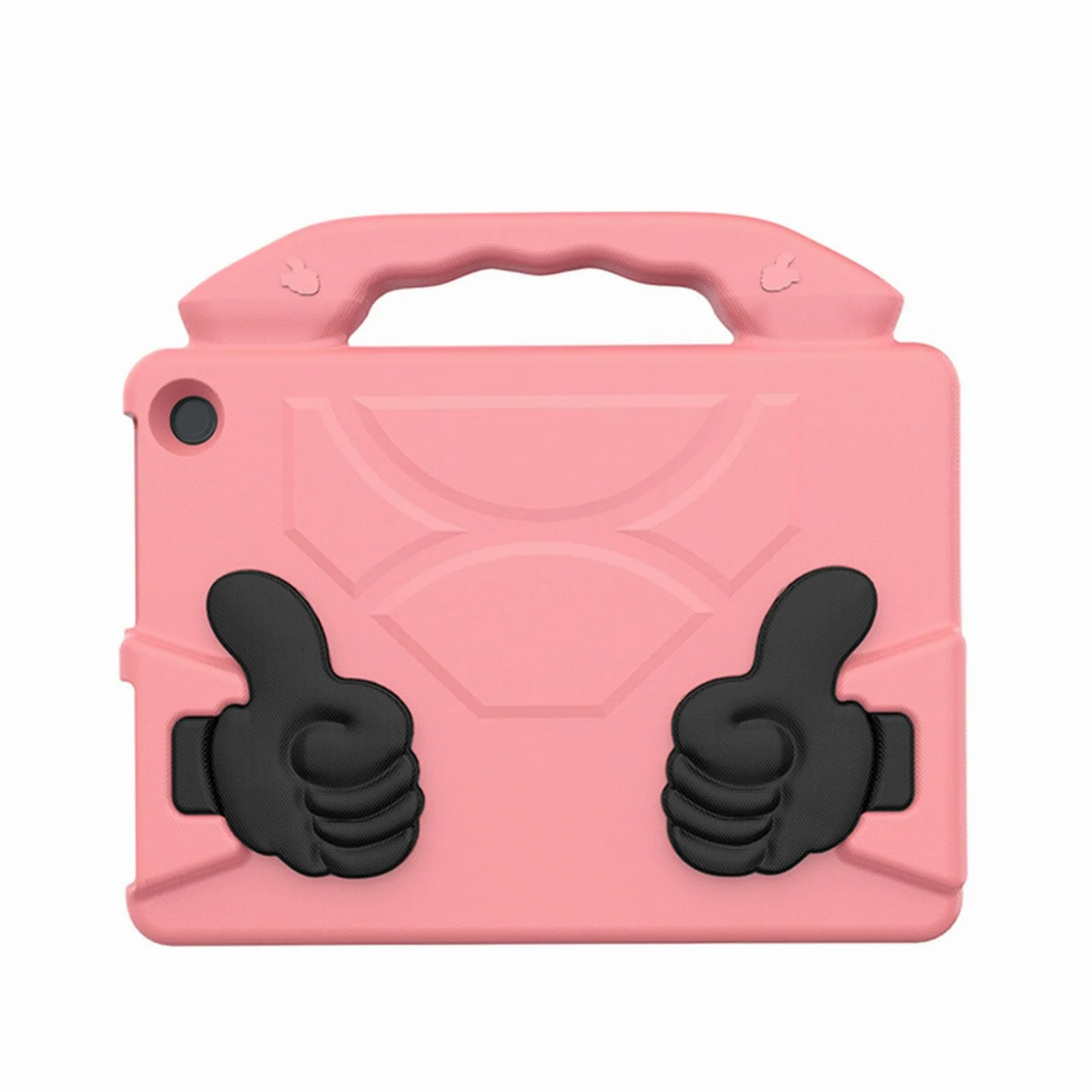 Yctze Custodia per Tablet EVA, Copertura Protettiva Antiurto, Contenitore per Tablet Pieghevole Girevole con Ritagli Precisi, Ideale per HD 10 2021 2023 (Rosa pesca)