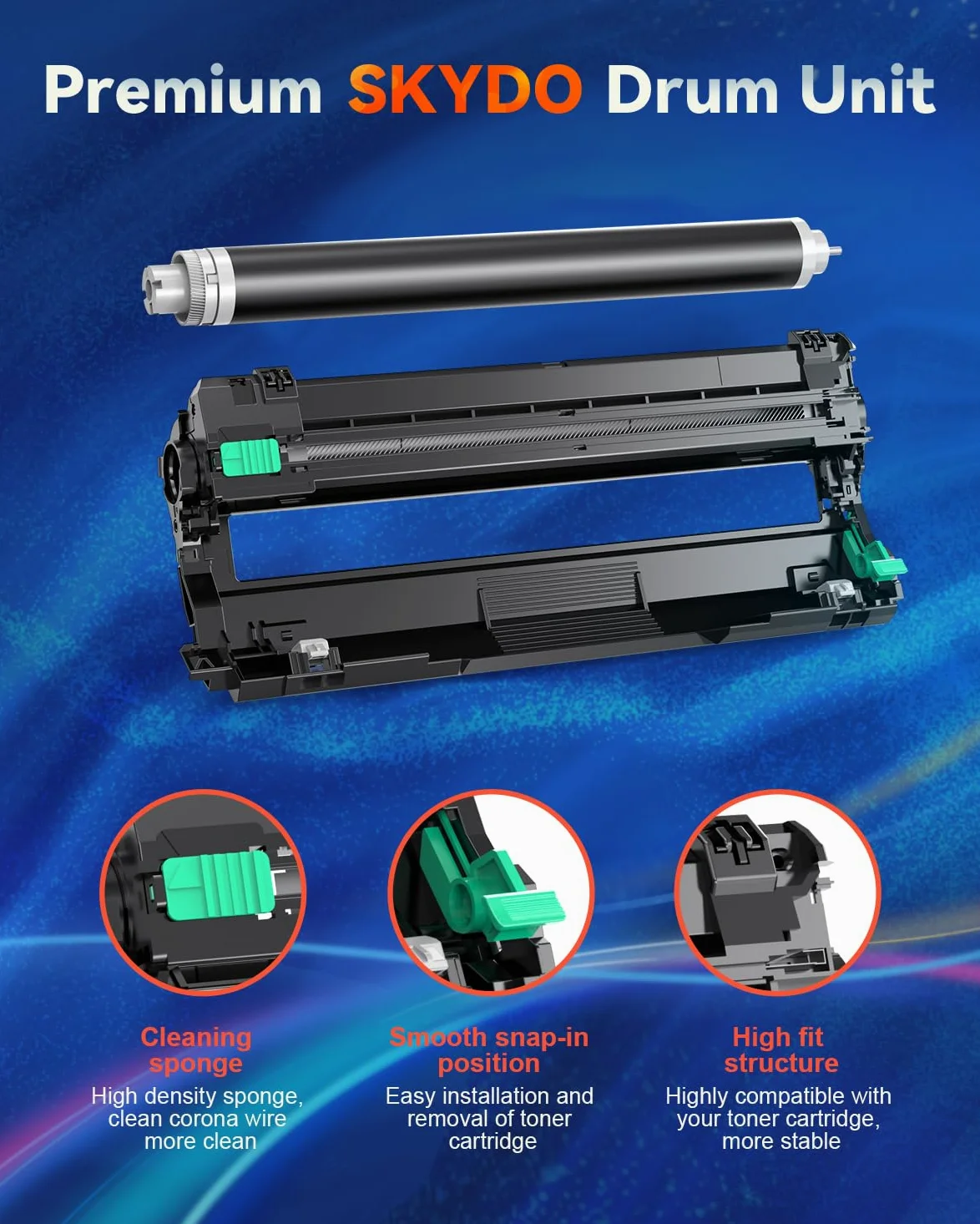 Skydo DR241CL Tamburo compatibile per Brother DR241 DR241CL Tamburo Compatibile per Brother DCP-9015CDW DCP-9017CDW HL-3140CW HL-3142CW MFC-9130CW MFC-9140CDN Stampanti