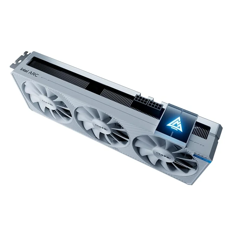 WEELIAO GUNNIR Intel Arc A770 Photon 16G OC - Scheda grafica bianca, scheda video da 2400 MHz, 16 GB 256-bit GDDR6, PCIE 4.0, 1 HDMI, 3 DP, 3 ventole, TBP 285