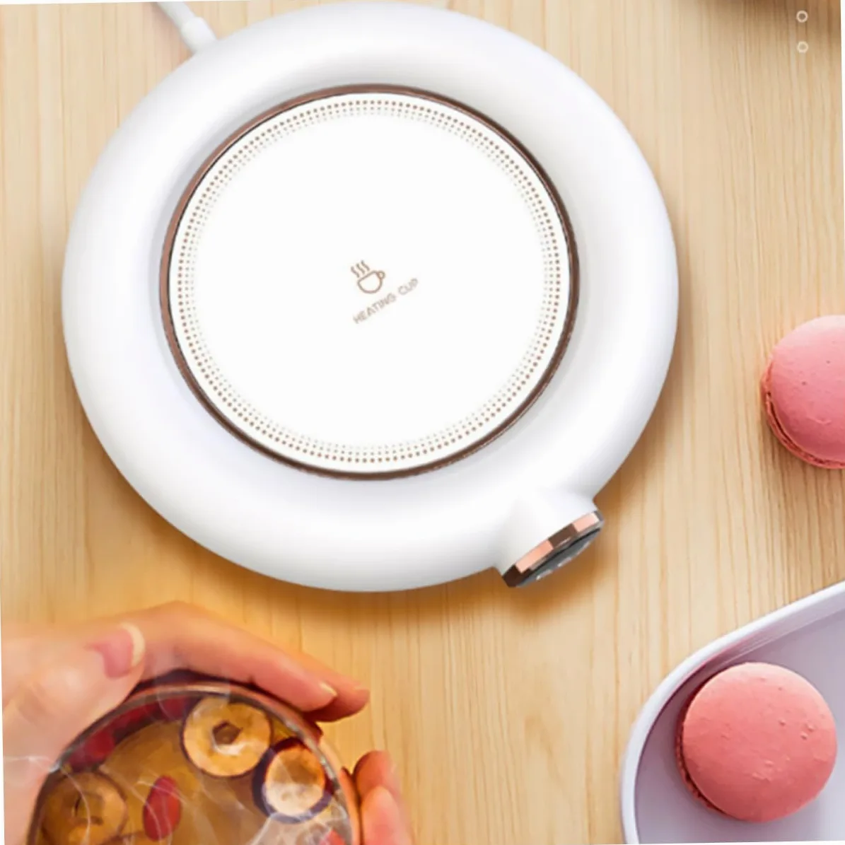 POPETPOP 1pezzi Scalda Tazze da Caffè Ricarica USB Scalda Tazze Isolanti per Tè e Bevande Calde da Latte Cuscinetto