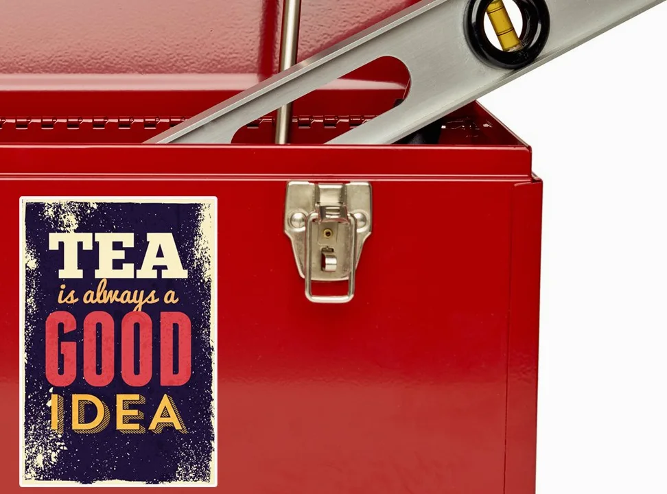 2 x 30cm/300mm Tea è sempre una buona idea Adesivi vinilici British #7520