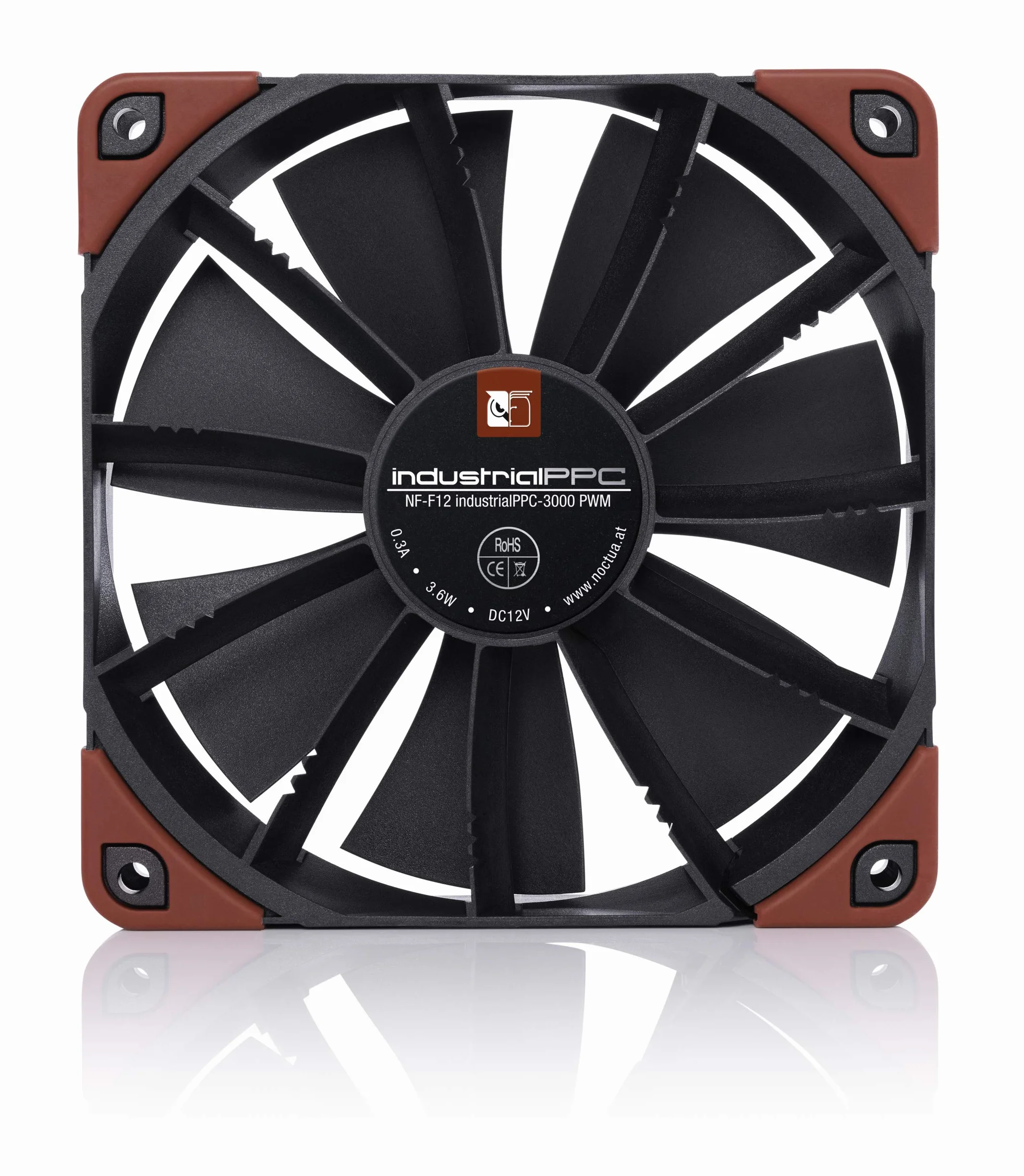 Noctua Ventola con flusso focalizzato e cuscinetto SSO2, raffreddamento al dettaglio NF-F12 iPPC 3000 PWM