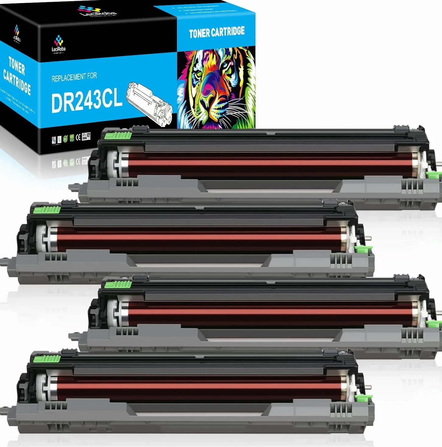 LeciRoba DR243CL Unità tamburo per Brother DR-243CL DR-243 DR243CL per Brother HL-L3210CW L3230CDW L3270CDW MFC-L3710CDW L3730CDW L3750CDW L3770CDW DCP-L3500 L3510CDW L3550CDW -Pack)