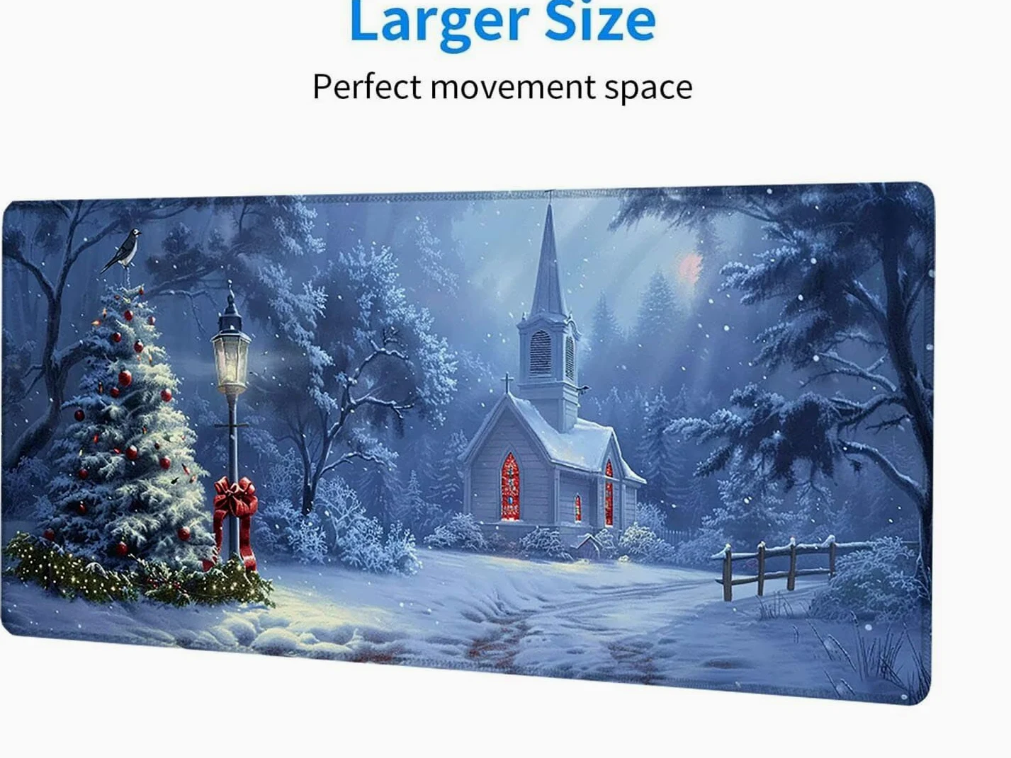 Tappetino Mouse Grigio Tappetino Mouse Grande Inverno Esteso Gaming Mousepad XXL 1500x800x3 mm, Base in Gomma Impermeabile e Antiscivolo Sottomano Scrivania per Gaming, Laptop, Accessori Scrivania 8-H