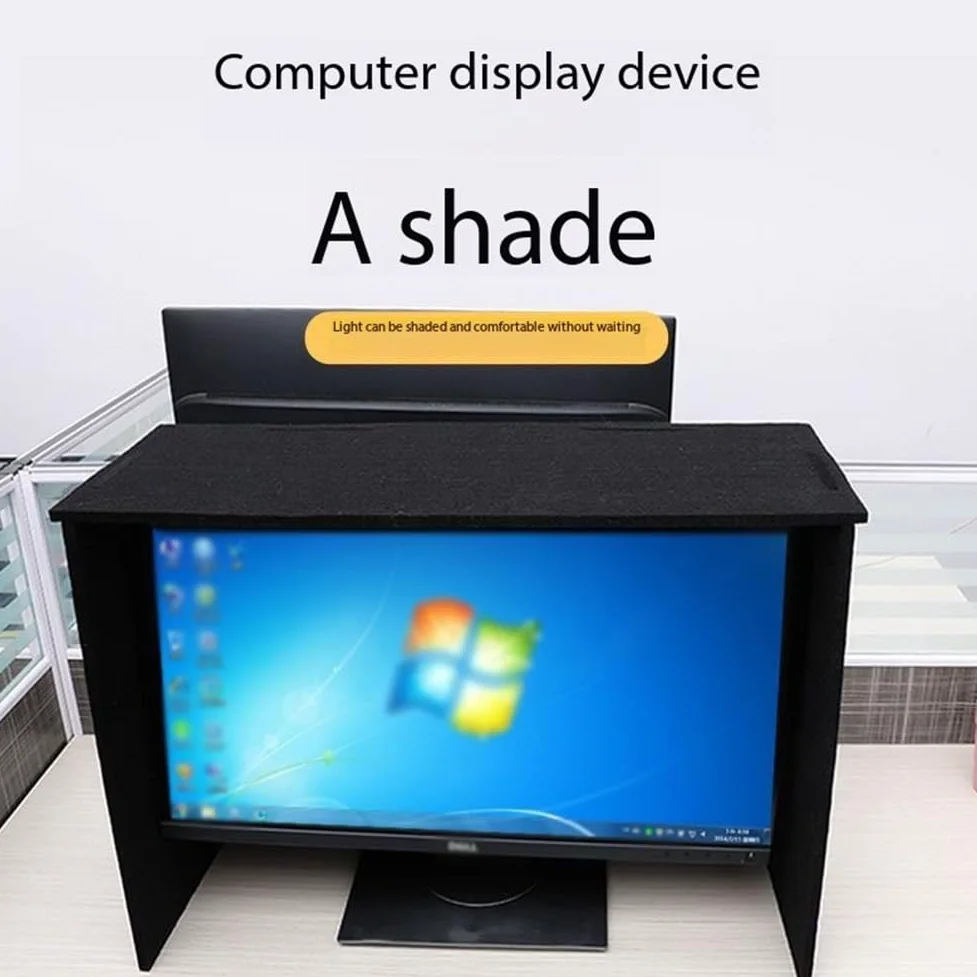 Parasole per schermo del computer, compatibile con schermi da 19 a 27 pollici, facile da installare, protezione della privacy, riduzione dell'affaticamento degli occhi, per gli uffici(19)