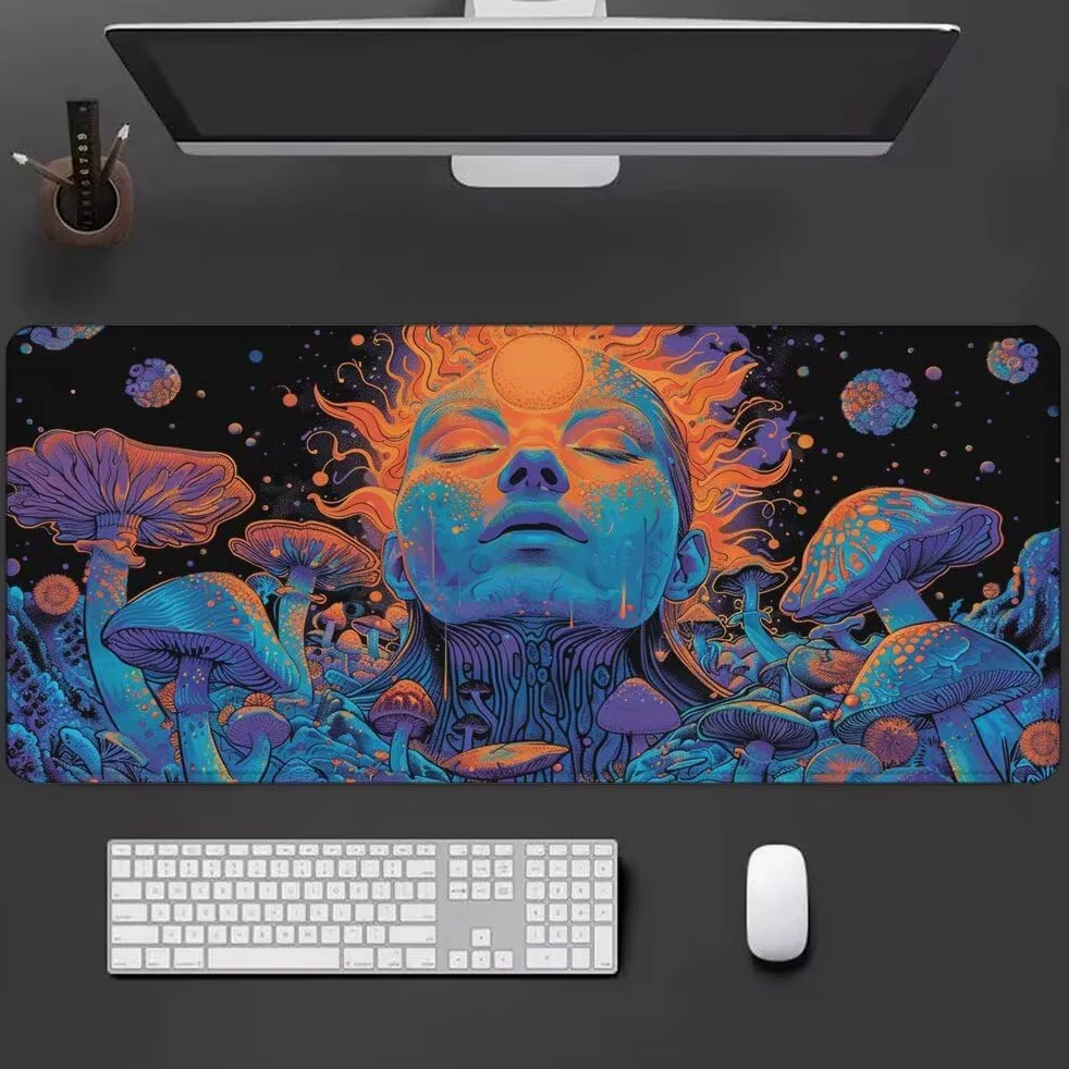 Pianta Tappetino Mouse XXL 1000x500x3mm, Gaming Tappetino Mouse Fiori Mousepad con Base in Impermeabile Gomma Antiscivolo per Tastiera Computer Ufficio Idea Regalo Festa del Papà e Compleanno X-966