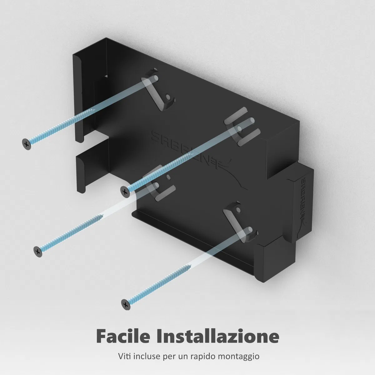 SABRENT Mac Mini VESA Mount/Wall Mount/Under Desk Mount [Black] (BK-MABM)