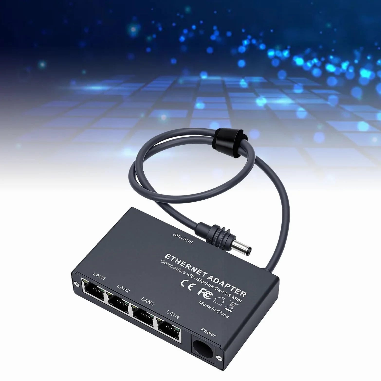ASHATA Adattatore a prestazioni stabili per Gen3 Mini Splitter Ethernet a 4 porte, connessione a bassa latenza per trasmissione HD di giochi
