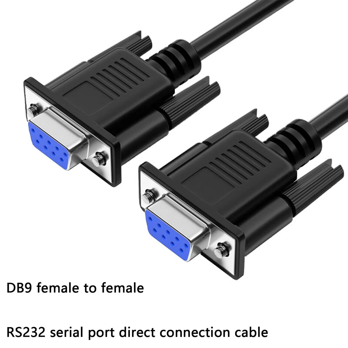 Cavo RS232 DB9 femmina a 9 pin, cavo di prolunga seriale DB9 COM porta connettore dritto per PC, modem, macchine CNC, controllo industriale, 3 m