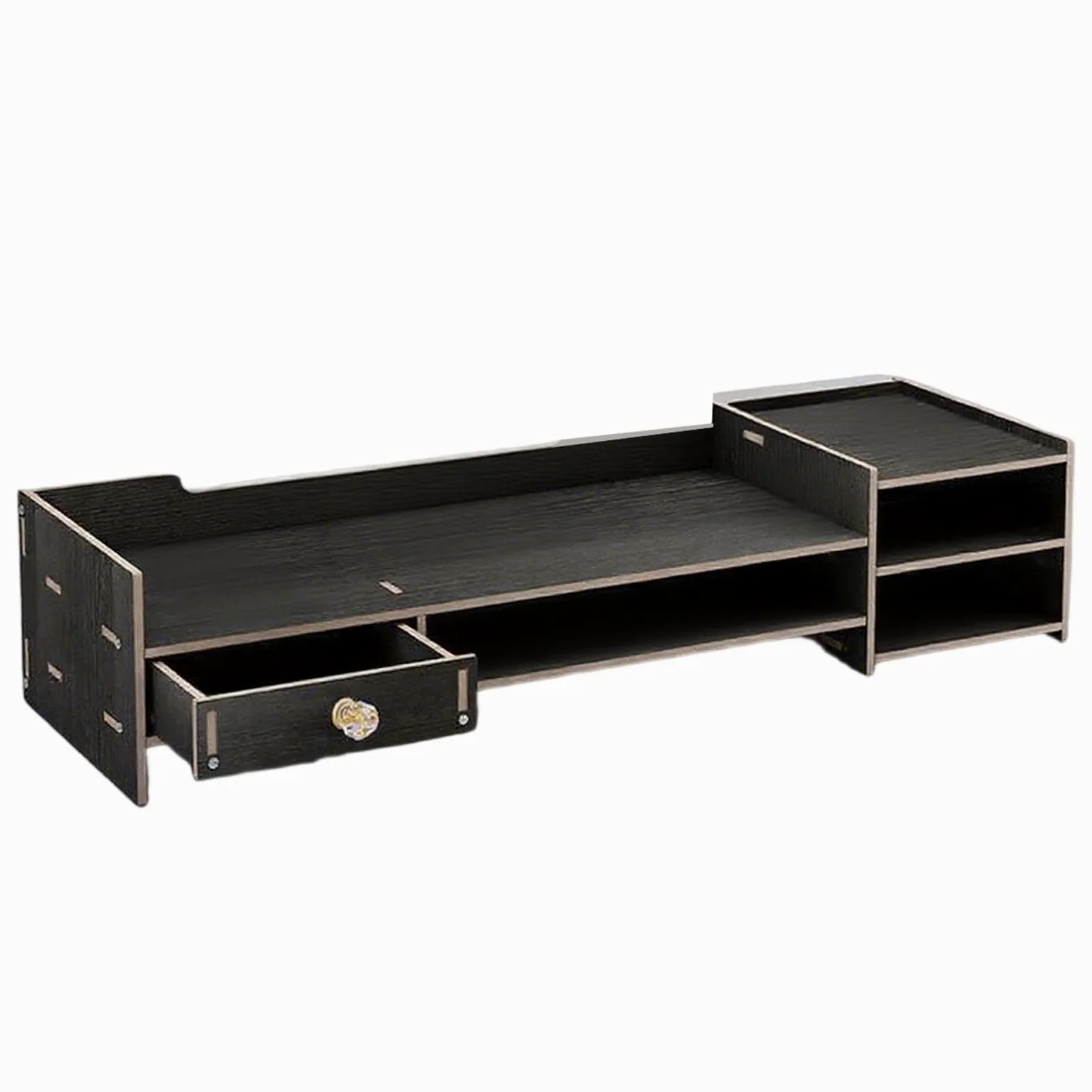 Supporto Monitor per Scrivania Supporto per Computer da Scrivania | Accessorio in Legno per PC Ufficio Stampante Tastiera Organizzazione