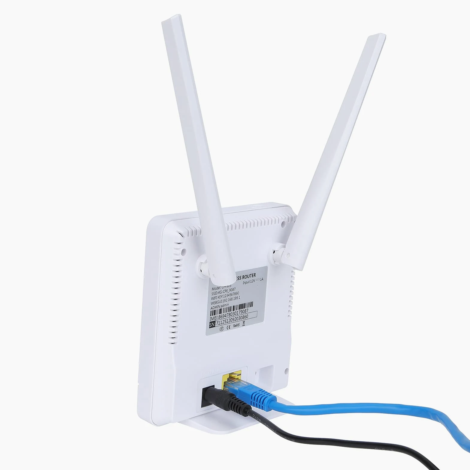 Router Wi-Fi 4G, Hotspot Wi-Fi Router Wireless 4G LTE CPE Sbloccato da 150 Mbps, con Slot per Sim Card Porta Wan/Lan Antenna Esterna(EU)