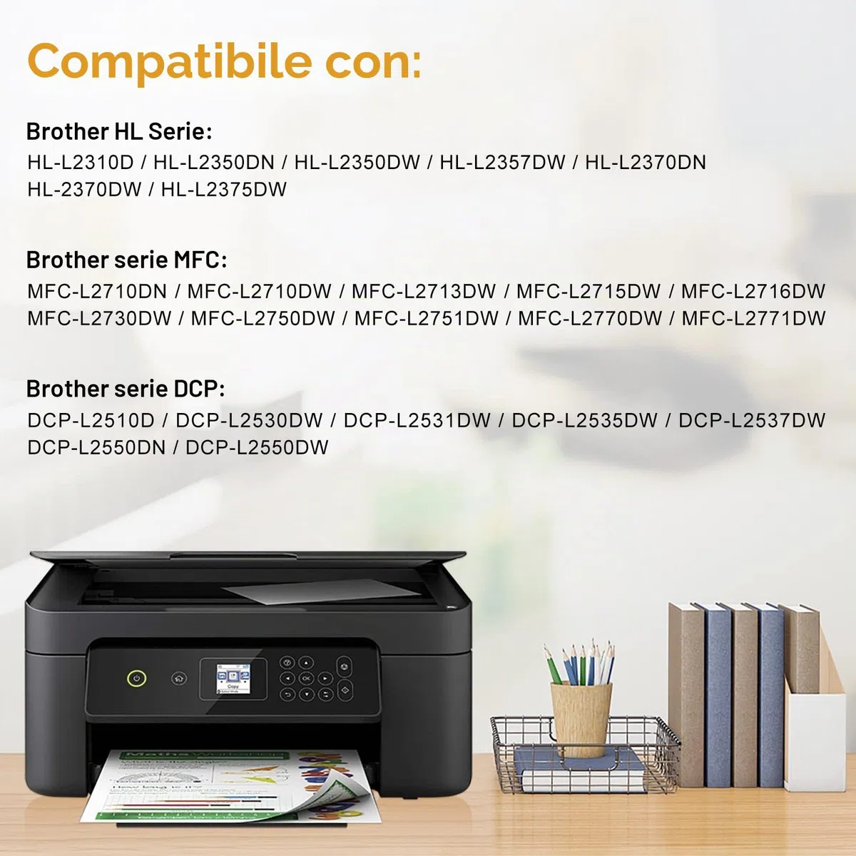 LeciRoba DR2400 Tamburo per Brother DR-2400 per Brother DCP-L2530DW L2510D L2537DN L2550DN HL-L2350DW L2310D L2357DW L2370DN L2375DW MFC-L2710DW L2710DN L2730DW 750DW (1 confezione)
