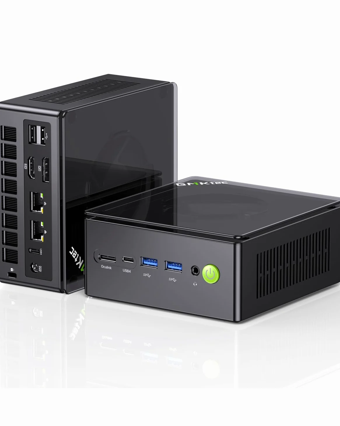 GMKtec Gaming Mini PC K8 Plus AMD Ryzen 7 8845HS (8C/16T, Up to 5.1GHz) 32GB RAM DDR5 512GB SSD, Oculink Desktop Computer/Dual NIC 2.5G/WIFI 6/BT5.2/HDMI 2.1/USB4/USB3.22+USB2.0
