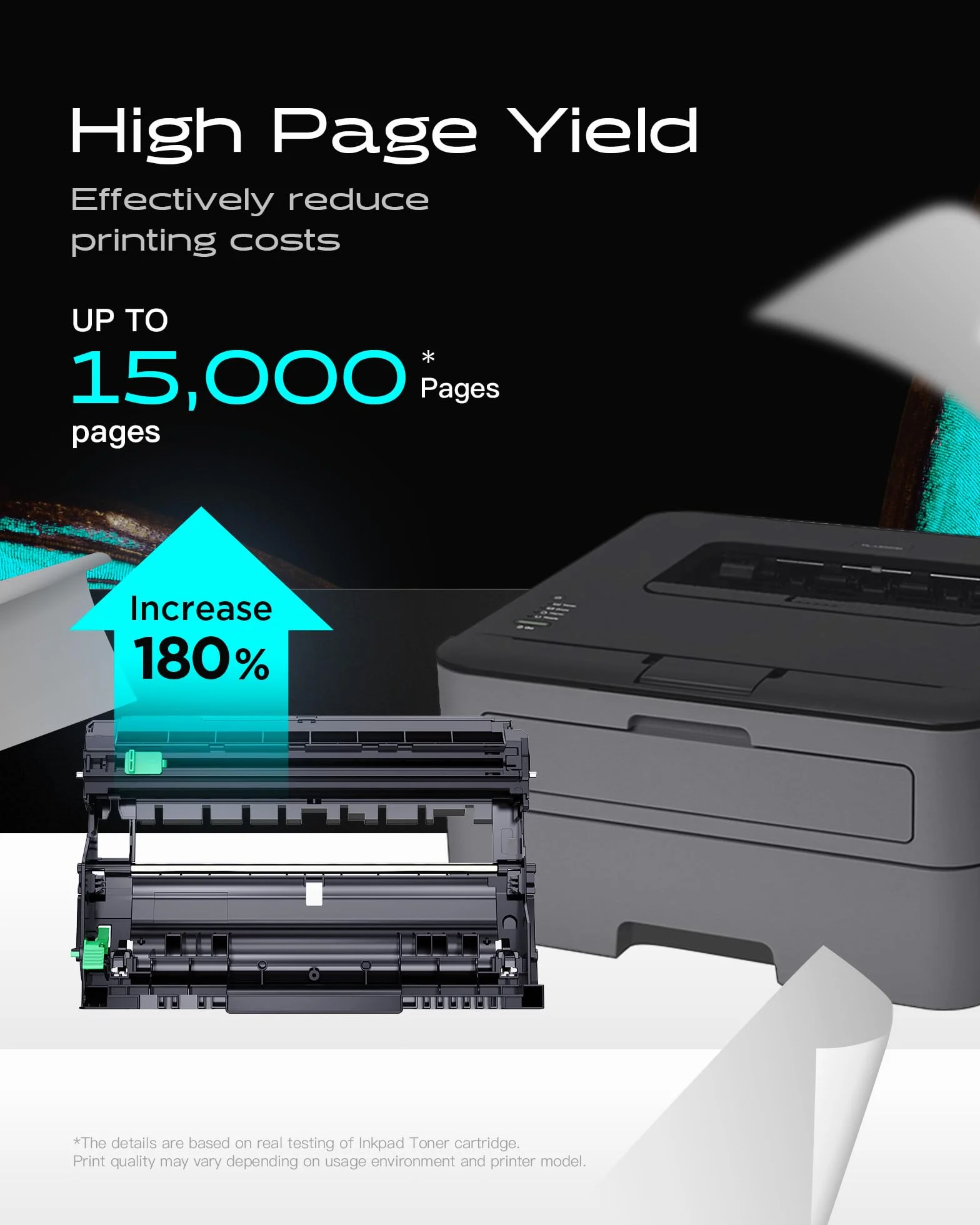 iNKPAD DR2510 unità Tamburo Compatibile con Brother TN2510 TN2510XL per HL-L2400DW HL-L2445DW DCP-L2660DW DCP-2620DW MFC-L2800DW MFC-L2860DW