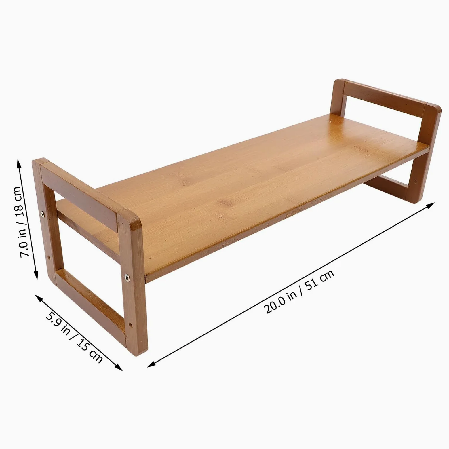 BESPORTBLE Supporto Monitor da Scrivania in Legno con Rialzo Ergonomico per Laptop e Mensola Porta Portatile Alza Monitor Fisso per Casa e Ufficio Organizzatore Desktop Resistente e