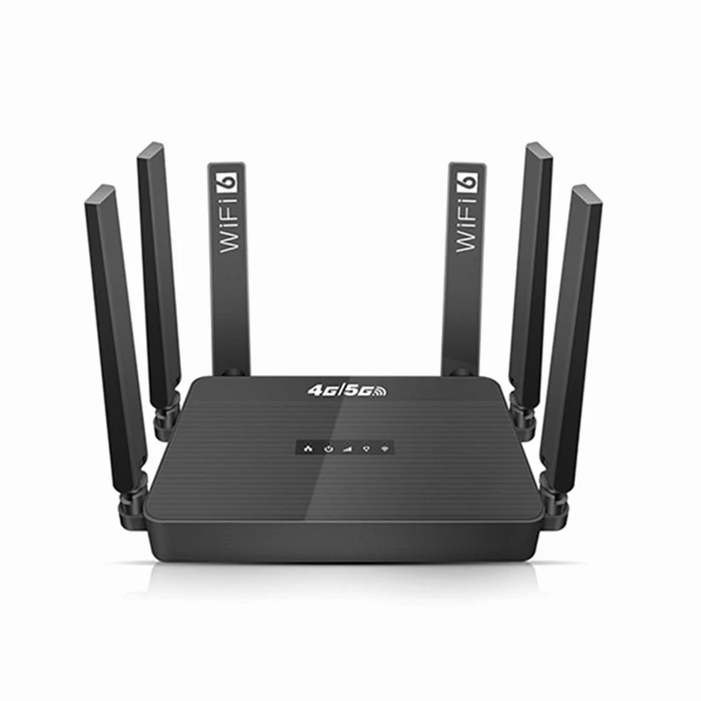 Router WiFi 6 Wireless per 32 Utenti, 4G 5G LTE con Slot per SIM + Supporto Batteria, Router Cellulare per Il Mercato Europeo.
