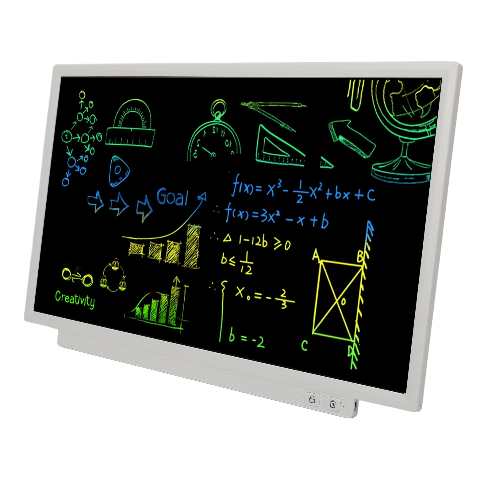 Tavoletta da Disegno LCD, Schermo a Luce Non Blu da 24 Pollici Blocco da Disegno Trasparente con un per Bambini, Blocco da Elettronico con Penna Sensibile per Ufficio, Scuola, Casa