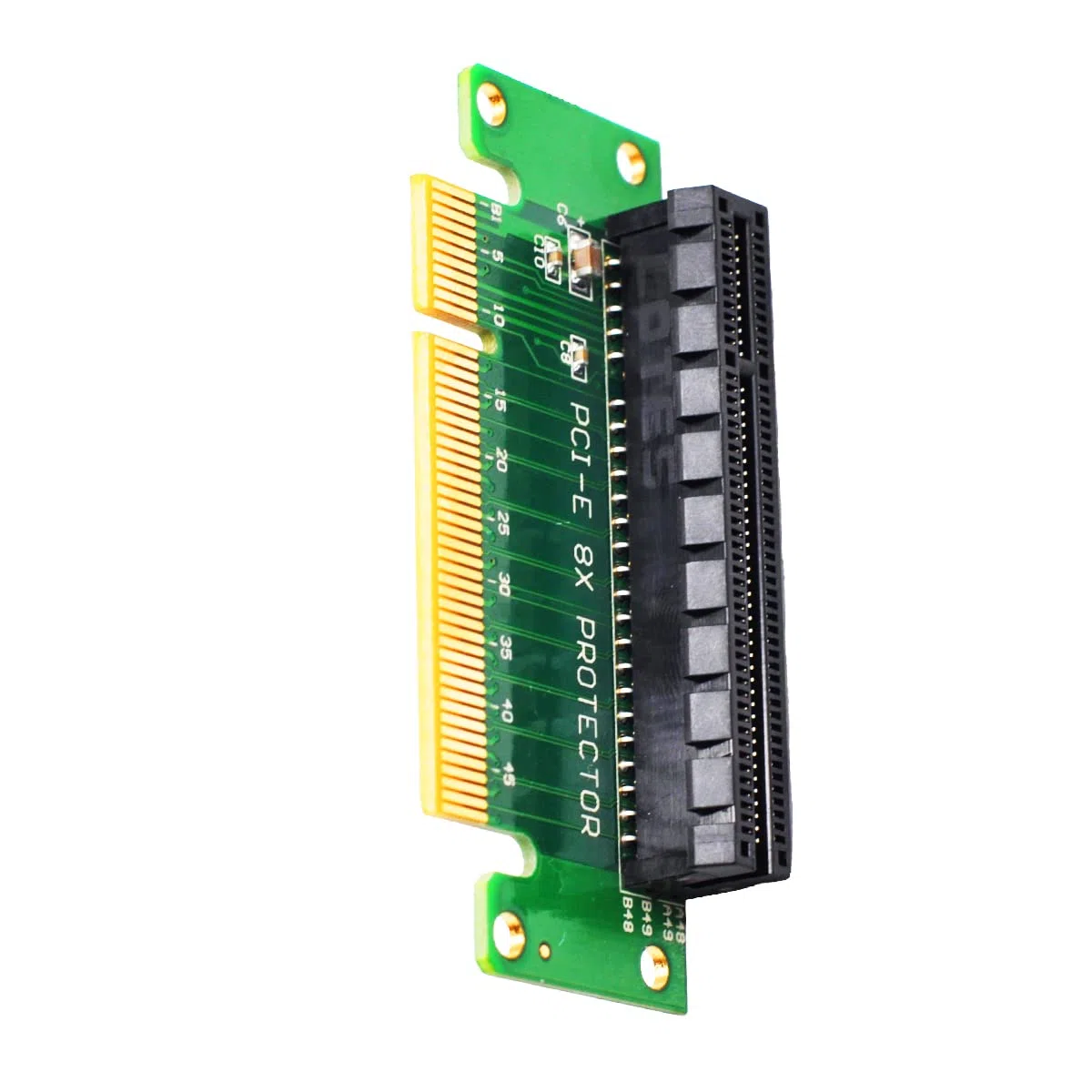 WLGQ PCIE X8 Protector Riser Card, PCI-E PCI Express 90 gradi maschio a femmina adattatore, confezione da 2