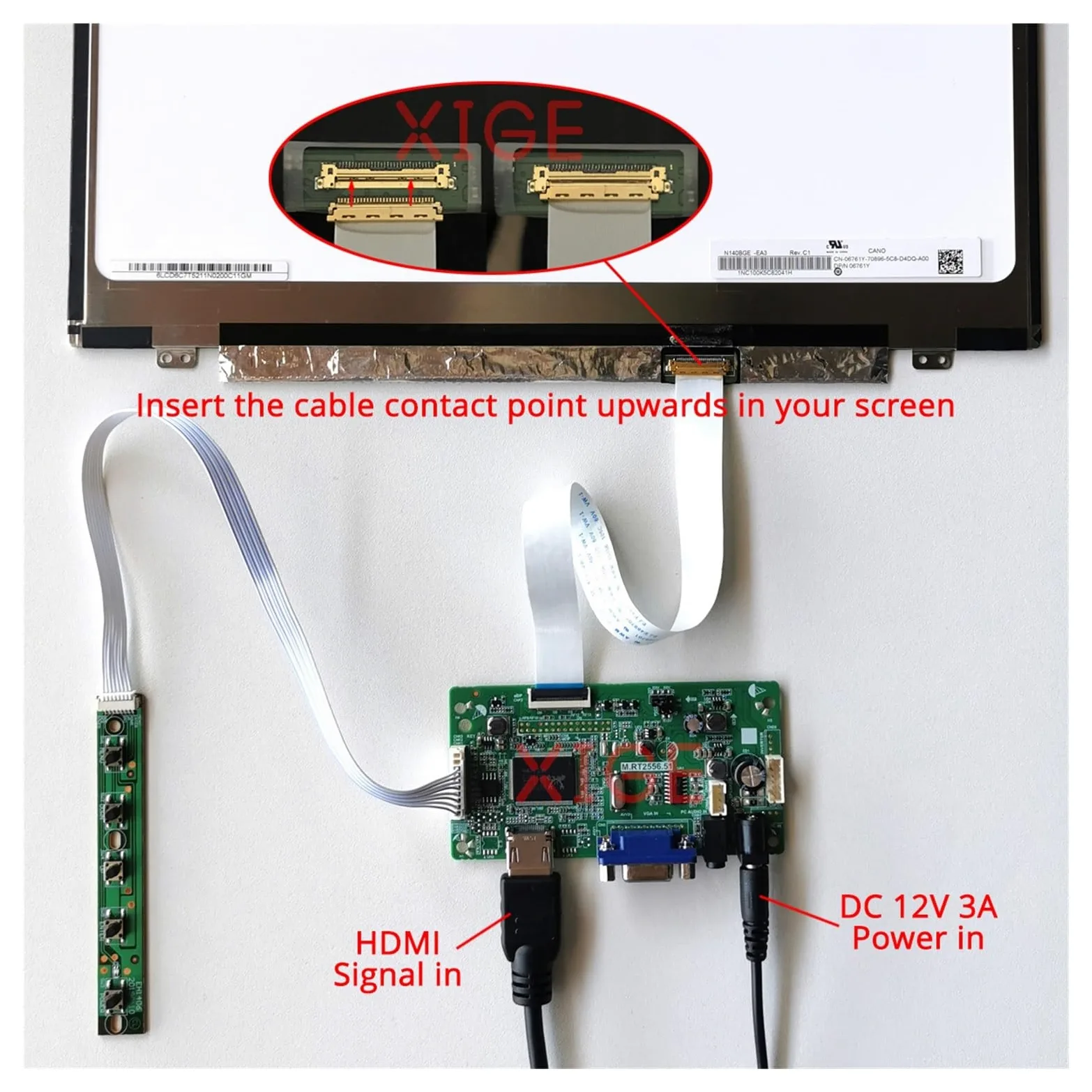 Scheda Driver Del Controller For Monitor LCD Adatta B173RTN01 B173RTN02 VGA EDP 30 Pin Schermo For Laptop 17.3 "Kit Fai Da Te 1600 * 900 Accessori Compatibili Con HDMI(For B173RTN01.4)