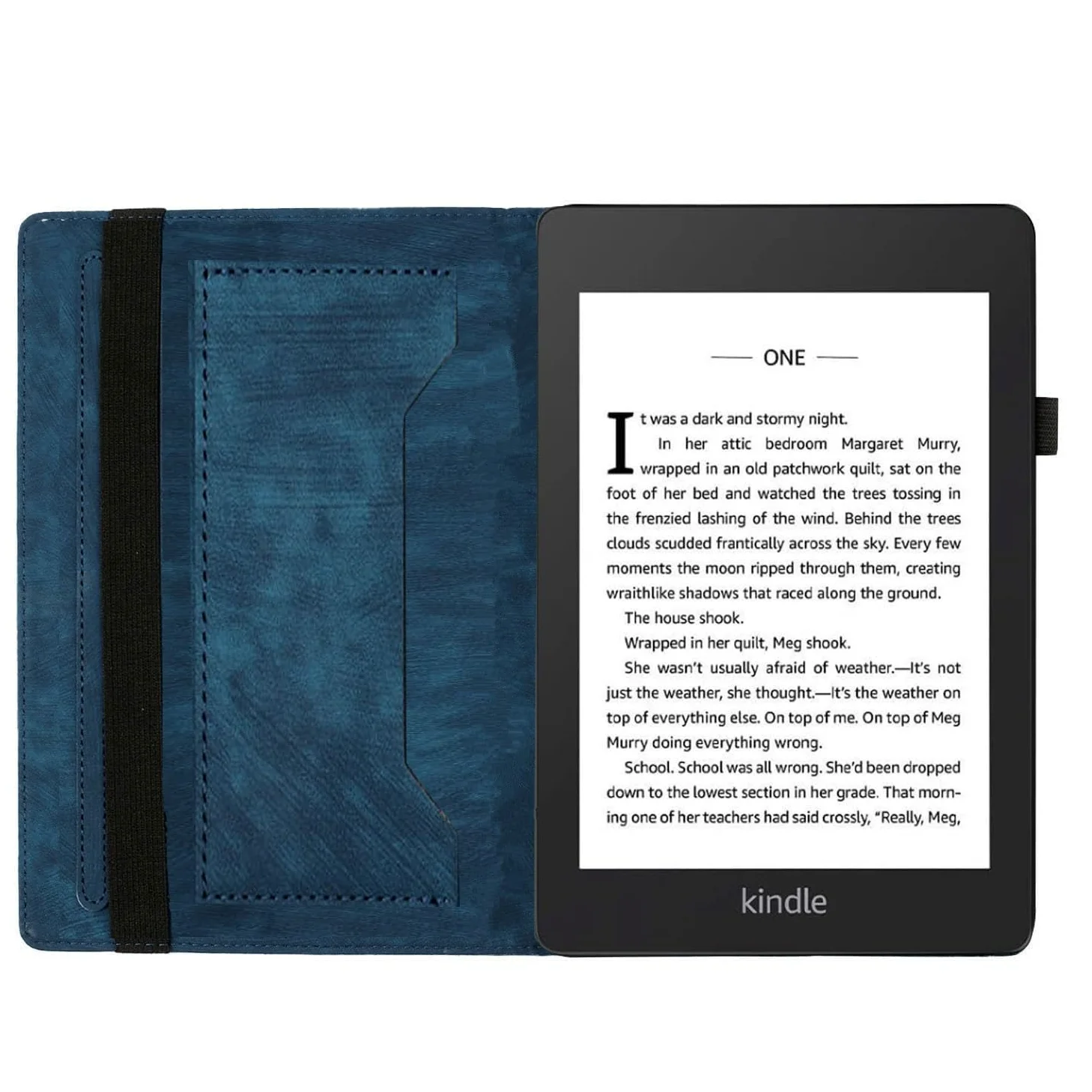Custodia protettiva per tablet PC compatibile con Kindle Paperwhite 1/2/3/4 da 6 pollici con supporto pieghevole in rilievo, custodia protettiva a portafoglio antiurto in pelle PU con slot per schede
