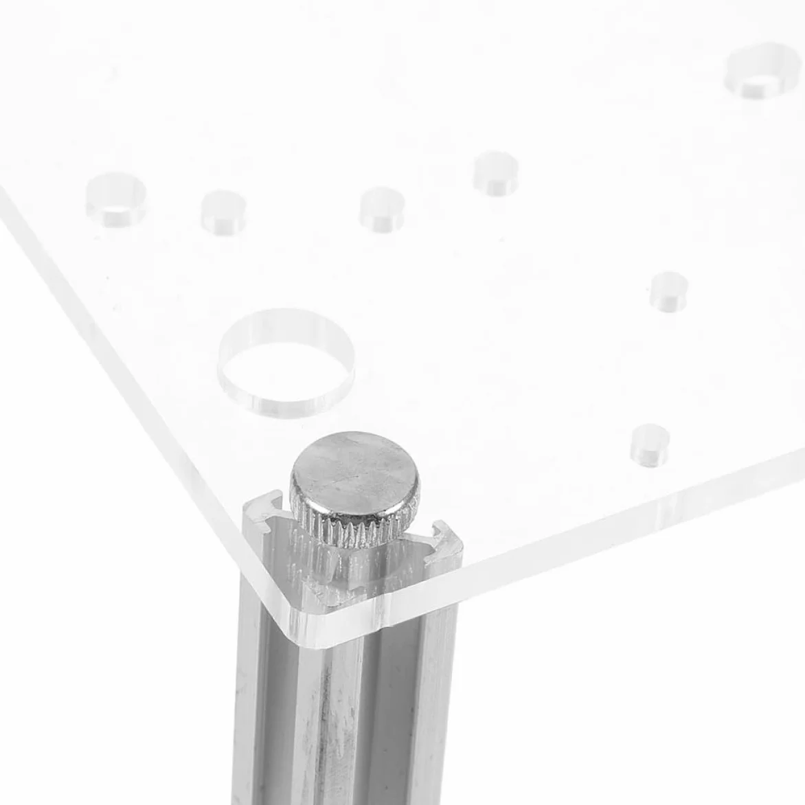Zerodeko Supporto Design Compatto Resistente alla Ruggine Open Frame in Lega di Alluminio e Acrilico per Computer per Test Componenti e Assemblaggi PC Matx