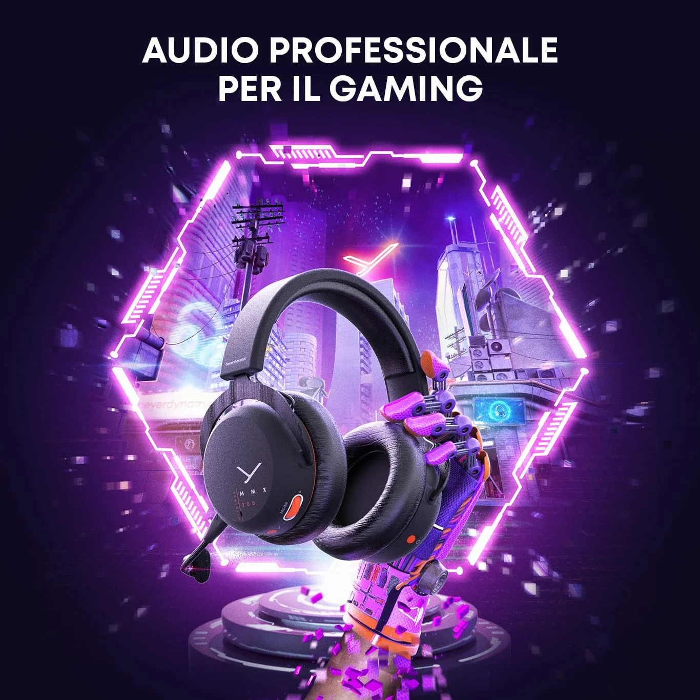 Casque gaming sans fil Beyerdynamic MMX 200 wireless Gris