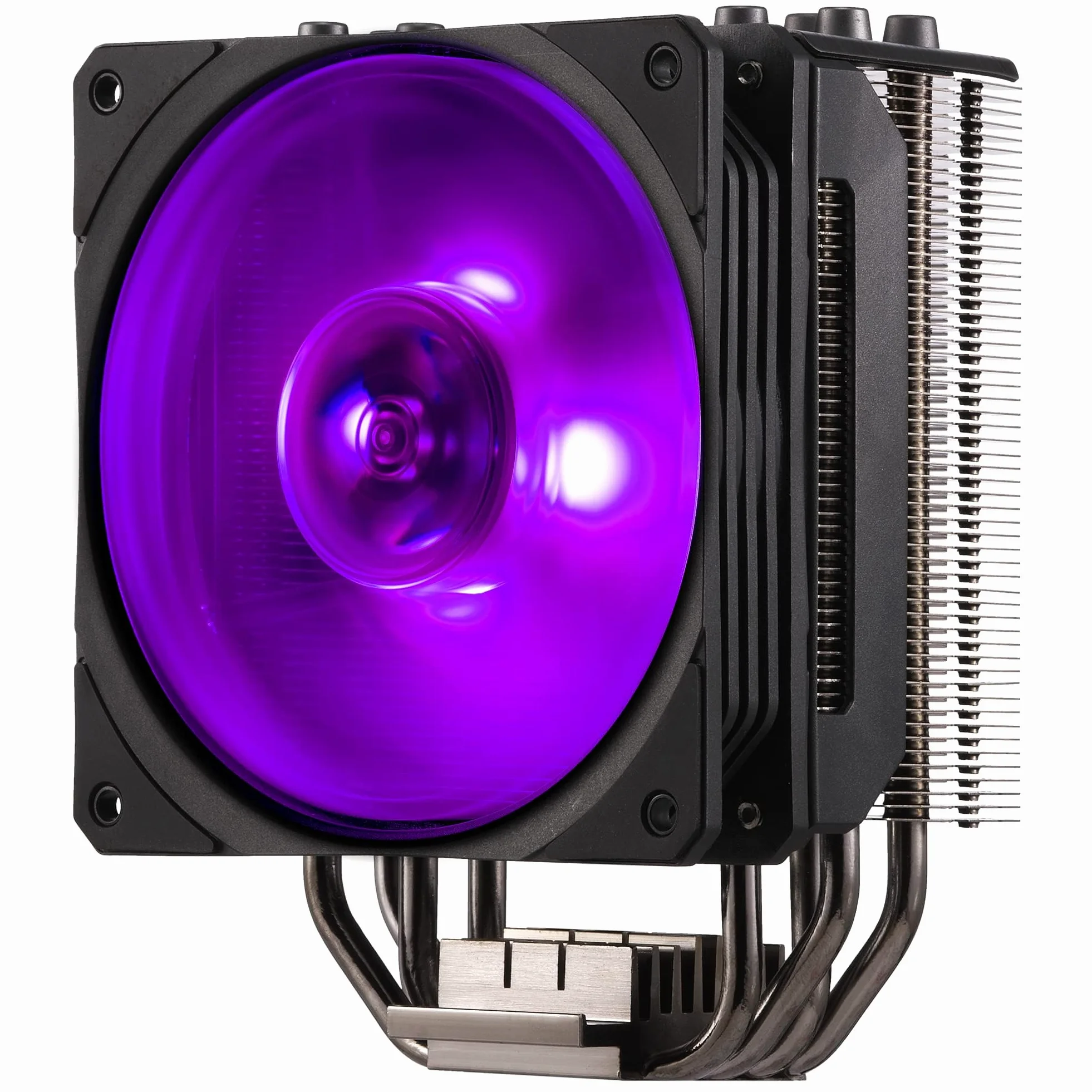 Cooler Master Hyper 212 RGB Black Edition CPU Air Cooler ad Aria con Staffa LGA1700-4 tubi Calore Contatto Diretto Continuo e Alette, Ventola SF120R RGB, Ventola Push-Pull Opzionale - RGB Nero