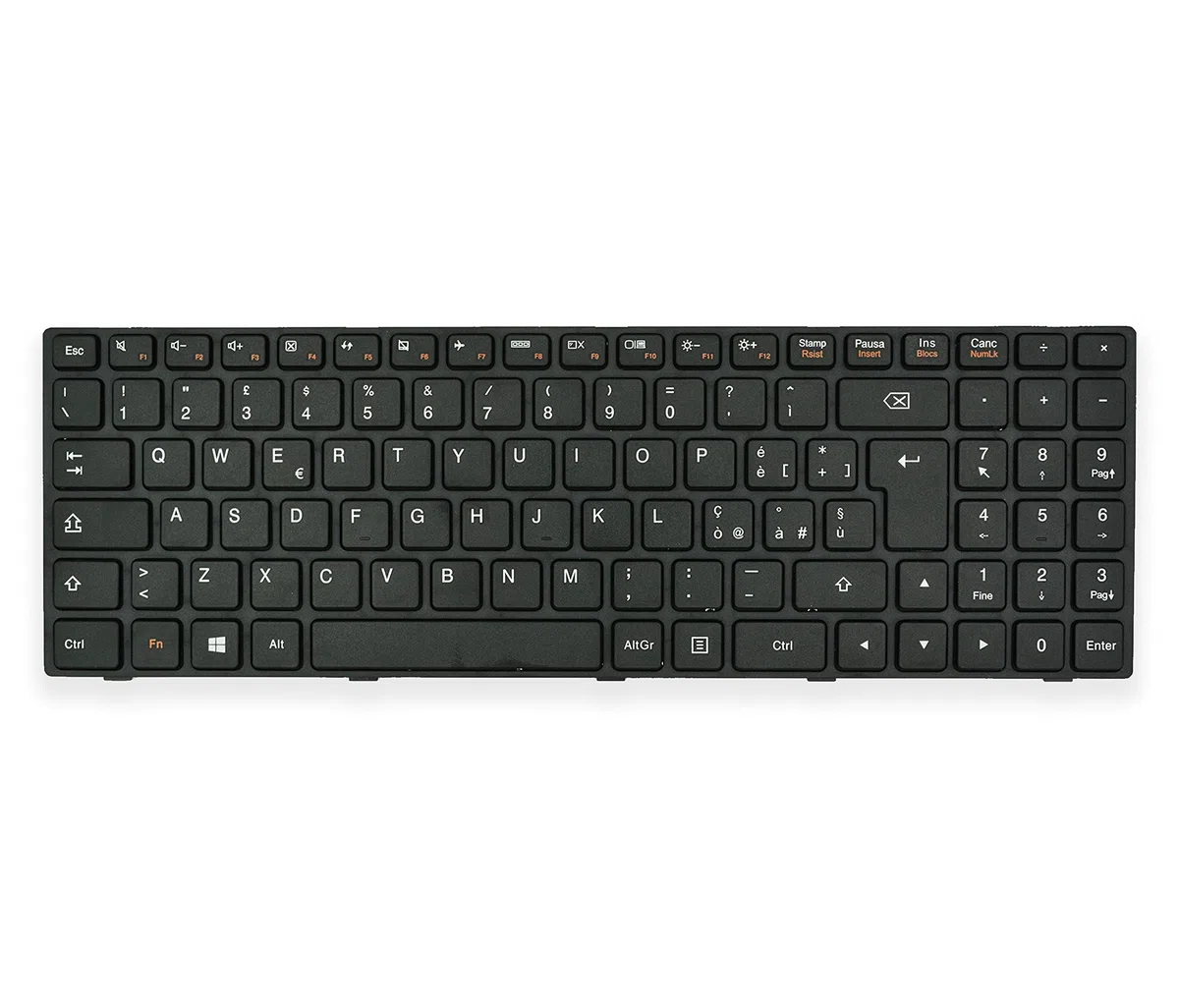new net Keyboards - Tastiera Italiana Compatibile con Lenovo IdeaPad b50-10 100-15 100-15iby 100-15ib PK131ER1A10 9Z.NCLSN.00U V153302AK1 NSK-BR00I NSK-BR0SN PK131ER1A11 (con frame)
