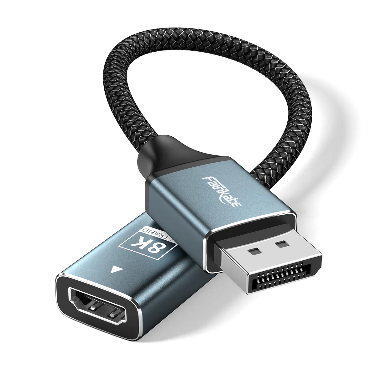 Adattatore da DisplayPort 1.4 a HDMI 2.1, 8K 60Hz / 4K 120Hz Unidirezionale DP a HDMI per PC, Dell, HP, AMD, NVIDIA
