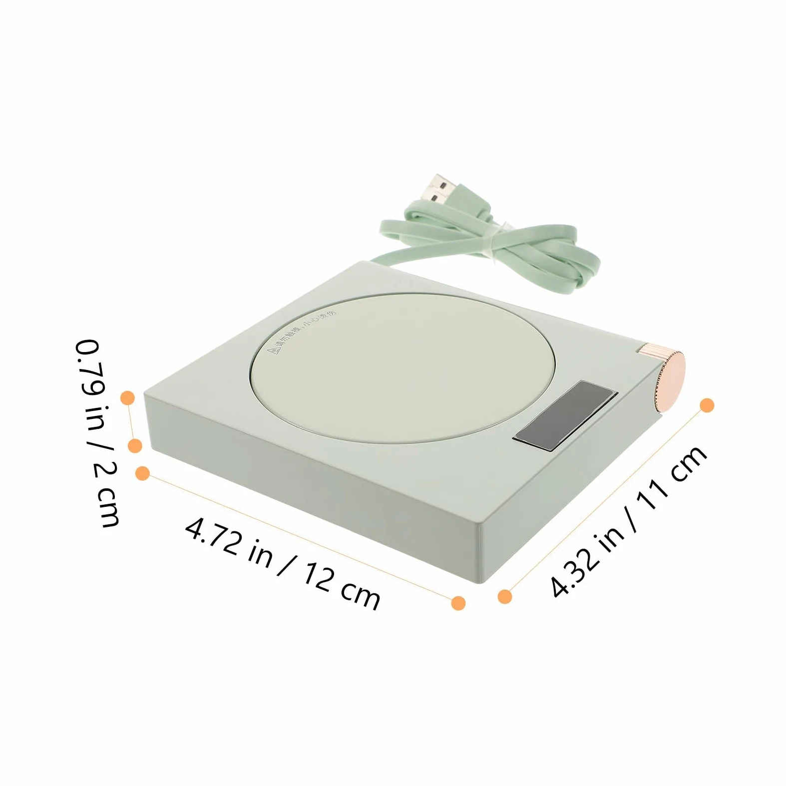 CRAFTHROU Scalda Tazza Elettrico Controllo Temperatura Intelligente e Spegnimento Automatico, Alimentazione USB 5v, Materiale Plastico e Metallo, per Ufficio e Casa