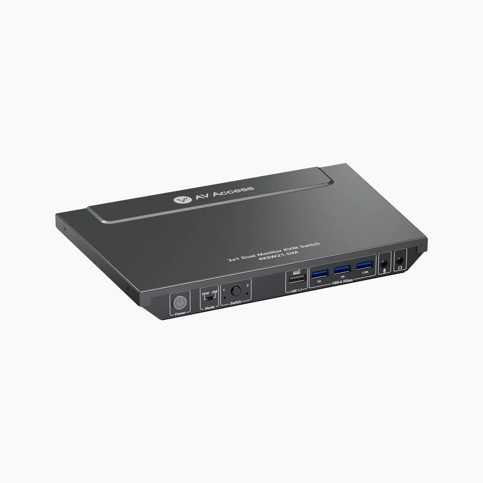 AV Access KVM Switch Doppio Monitor 2 Porte 4K@60Hz, 2K@144Hz, 1080P@240Hz, HDMI USB 3.0 Display Esteso 2 Monitor 2 Computer, Hotkey