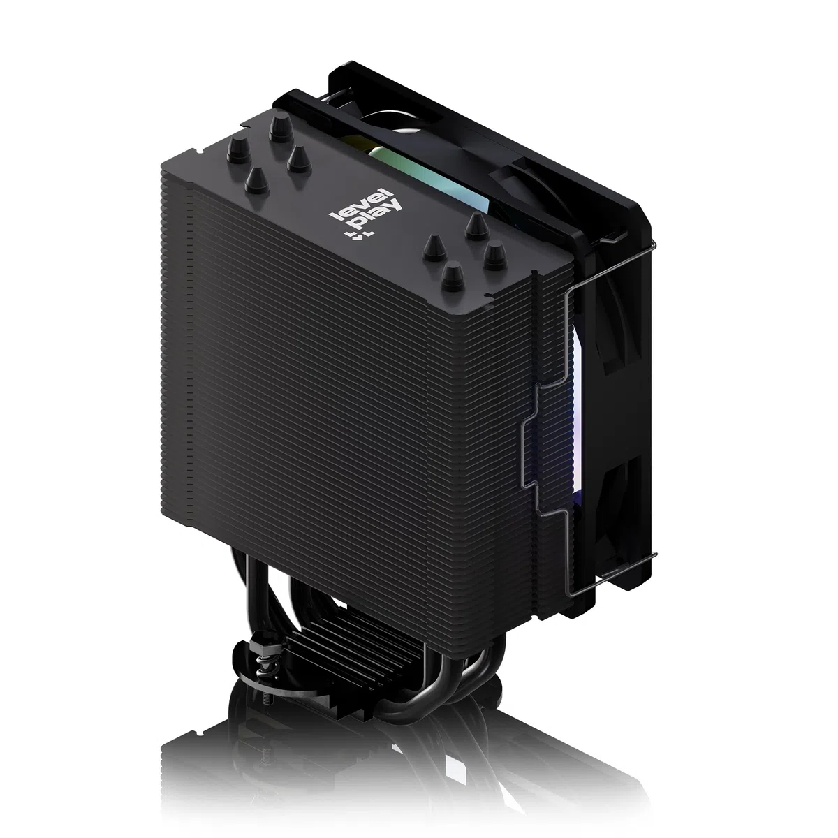 Levelplay Combat CA4 Dissipatore d'aria - TDP 200W, 4 Tubi Calore, Dissipatore di Calore Compatto, Ventola ARGB Gen 2 CF120 120mm (PWM), Aggiornabile Push-Pull, Compatibile con CPU AMD e Intel - Nero