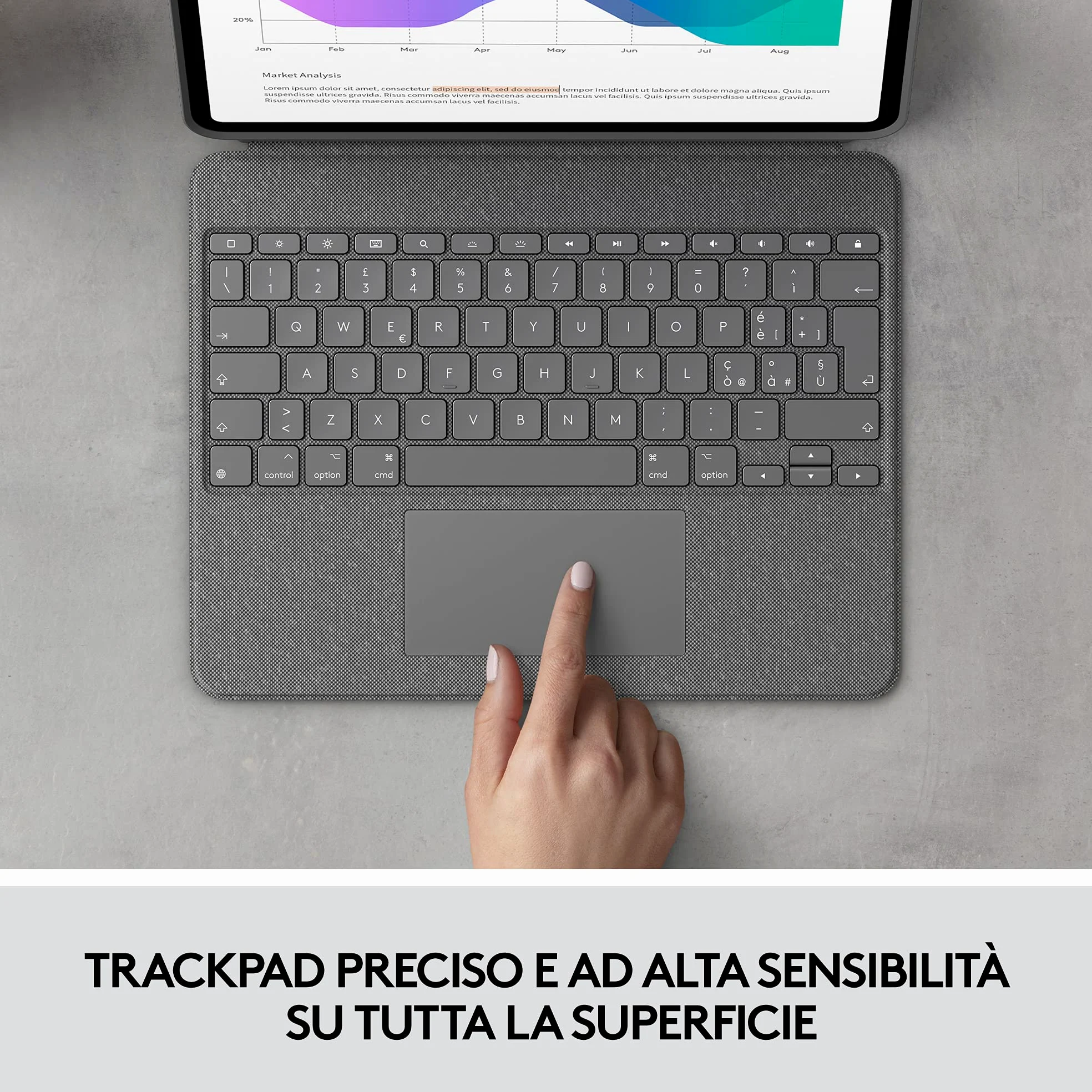 Logitech COMBO touch for iPad Pro 12.9-inch - PAN QWERTY