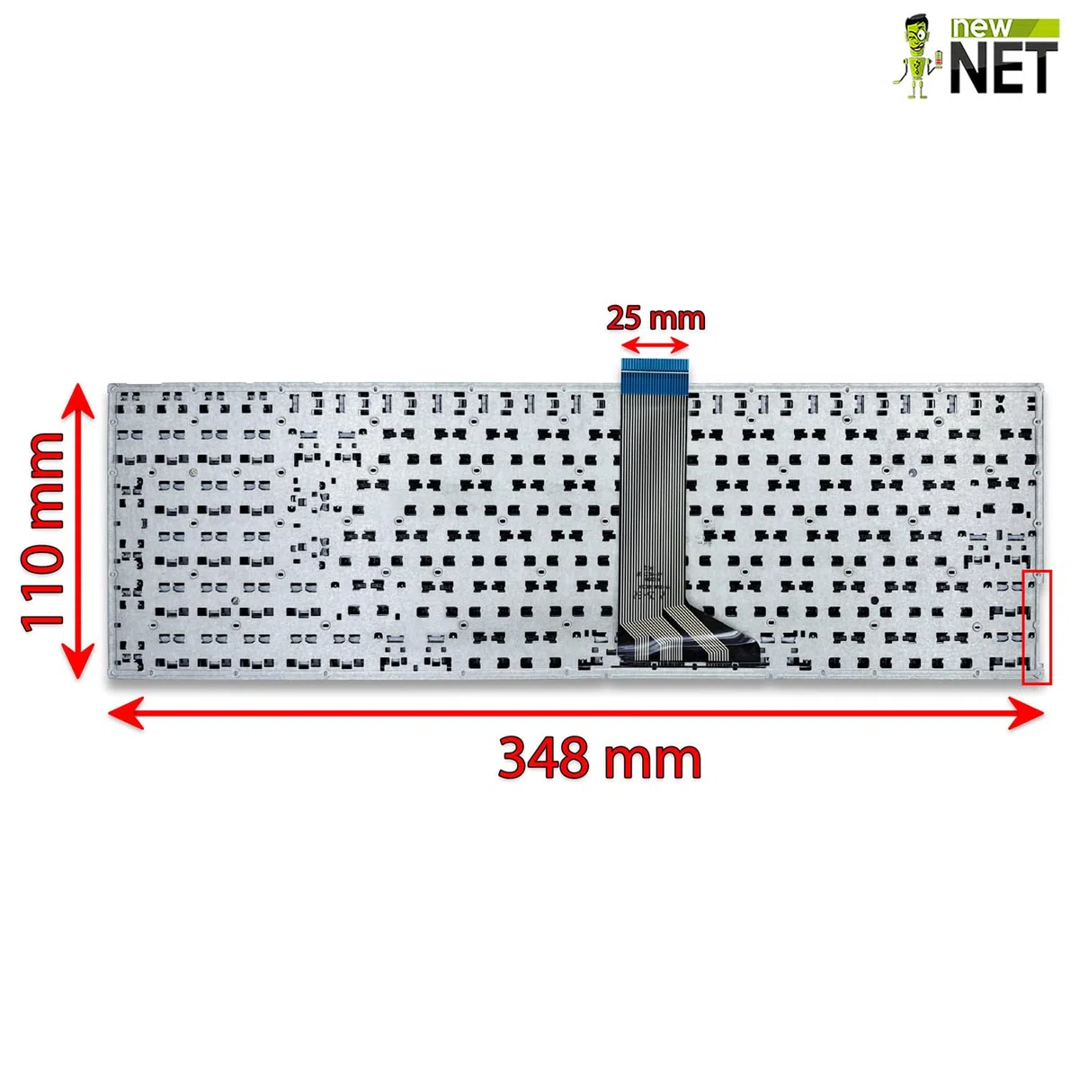 new net - Tastiera compatibile con ASUS X554L, X554LA, X554LAB, X554LB, X554LD, X554LF, X554LI, X554Y, X554YA, X554YI [Senza frame - colore tasti Nero - Layout ITA]