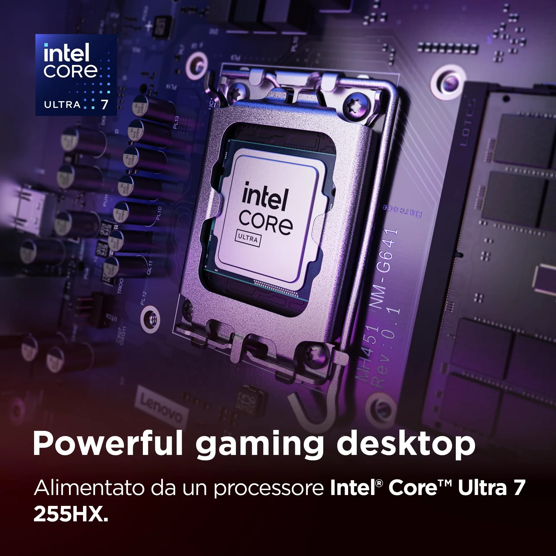 Lenovo LOQ 17IAX10 Desktop Computer, Intel Core Ultra 7 255HX, RAM 16GB, SSD 1TB, NVIDIA GeForce RTX 5060 Ti 8GB GDDR7, Windows 11 Home - Luna Grigio + Raven Nero