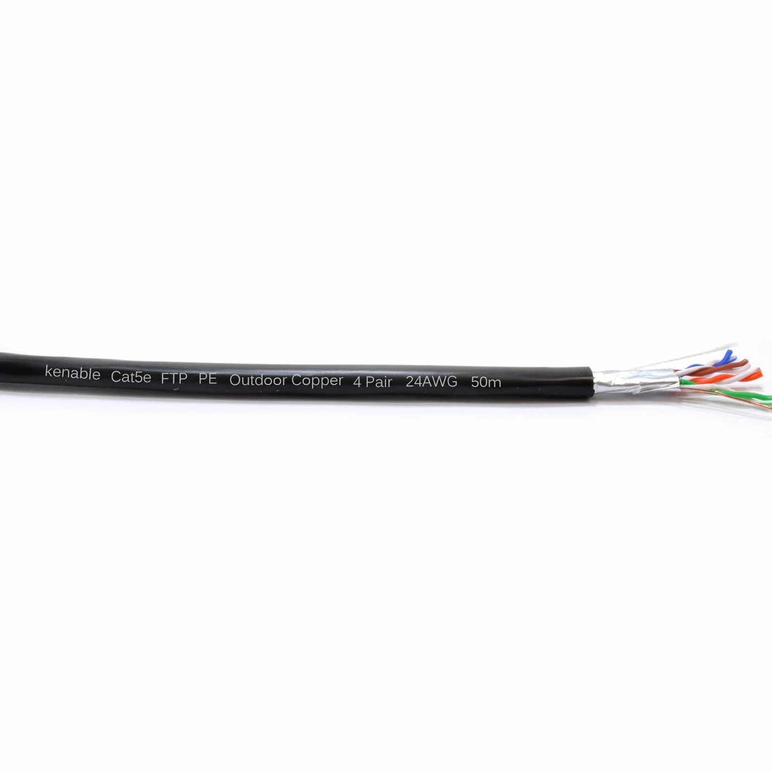 kenable Cavo esterno schermato CAT5e esterno in rame Ethernet FTP cavo 50 m [50 metri/50 m]